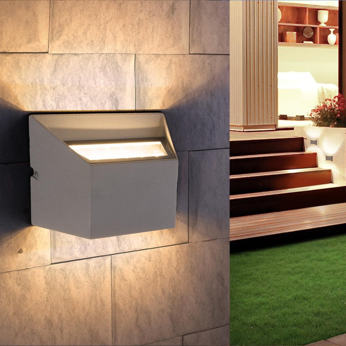 Уличный настенный светильник Elektrostandard 1615 1615 TECHNO LED OFION DOUBLE алмазный серый