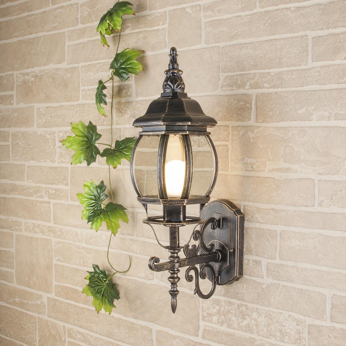 Уличный настенный светильник Elektrostandard 1011U 1011U черное золото / 9913-A (GL 1011U)