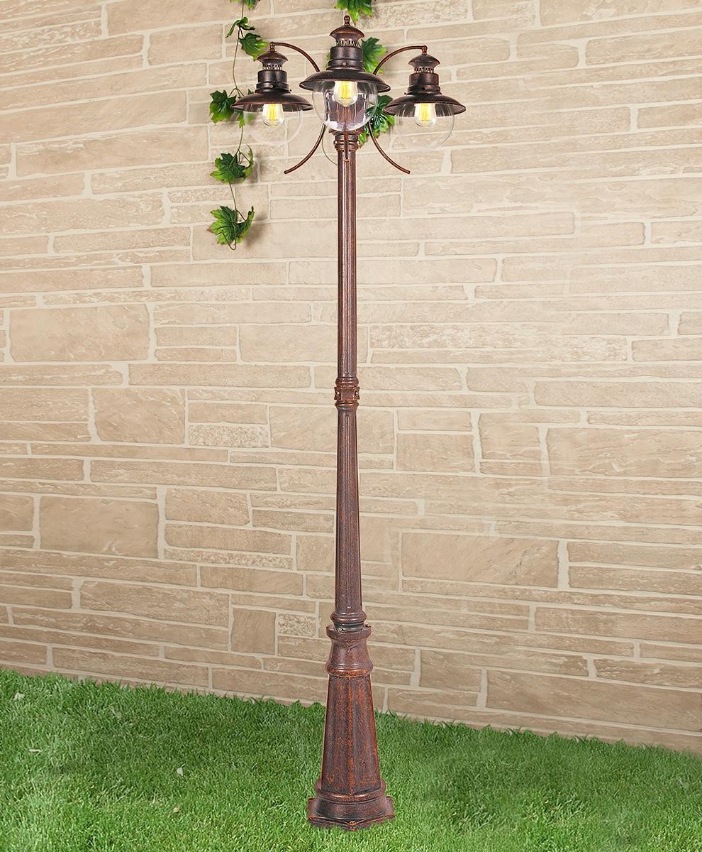 Столб фонарный уличный Elektrostandard Talli Talli F/3 брауни (GL 3002F/3)