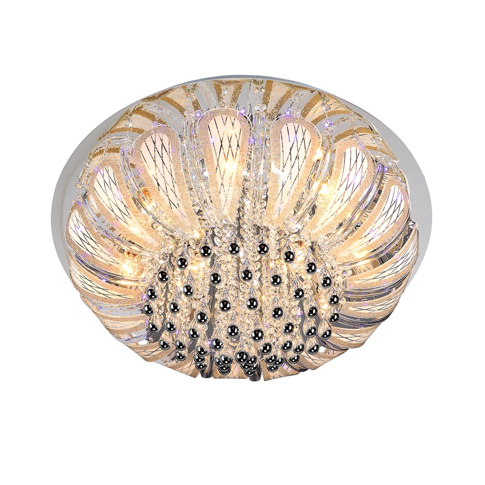 Потолочная люстра с пультом 730 Максисвет 1-0730-10-CR-LED Y E14