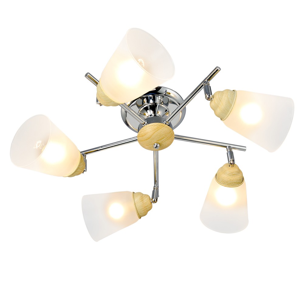 Потолочная люстра Максисвет 8822 1-8822-5-CR+WE E14