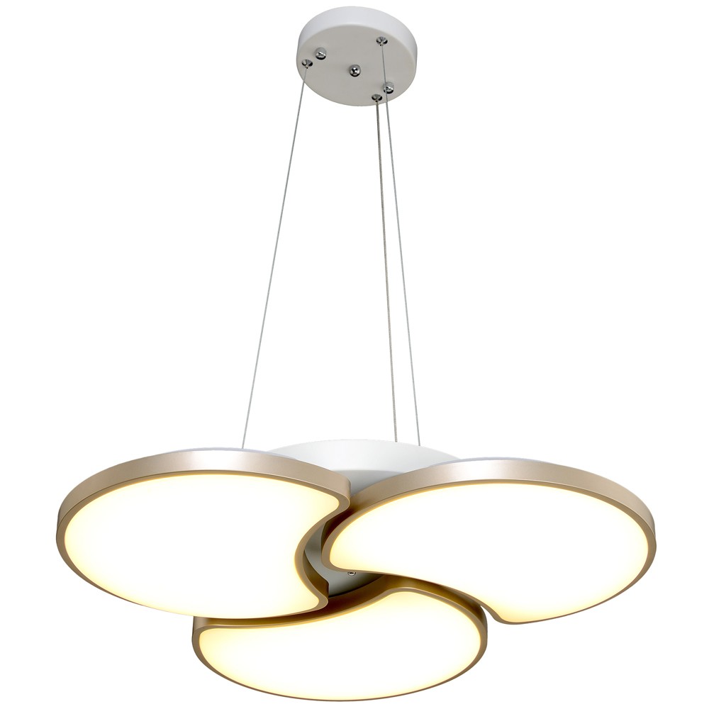 Подвесная люстра с пультом 7310 Максисвет 2-7310-3-WH+GL Y LED