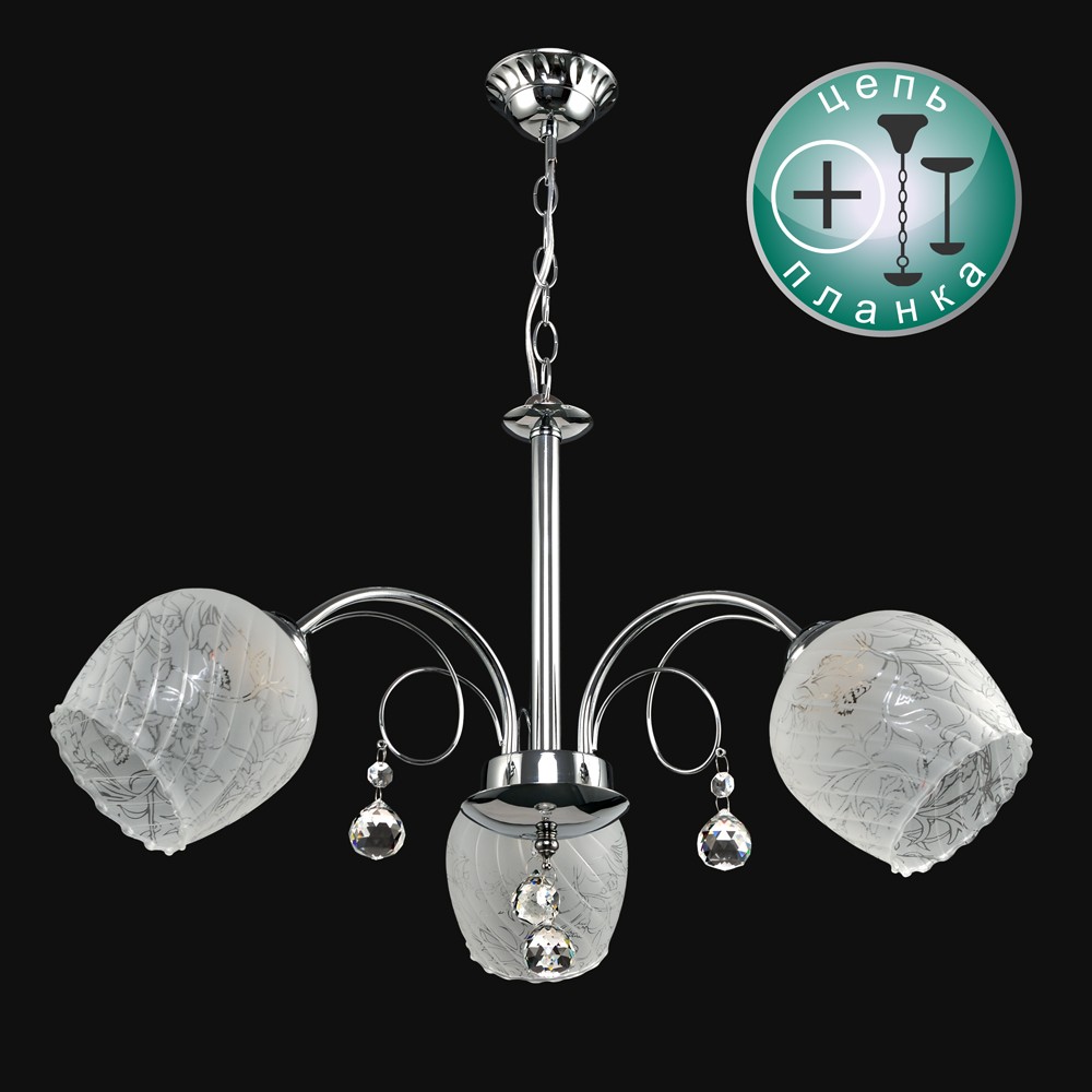 Подвесная люстра Максисвет 2-8900-3-CR E27