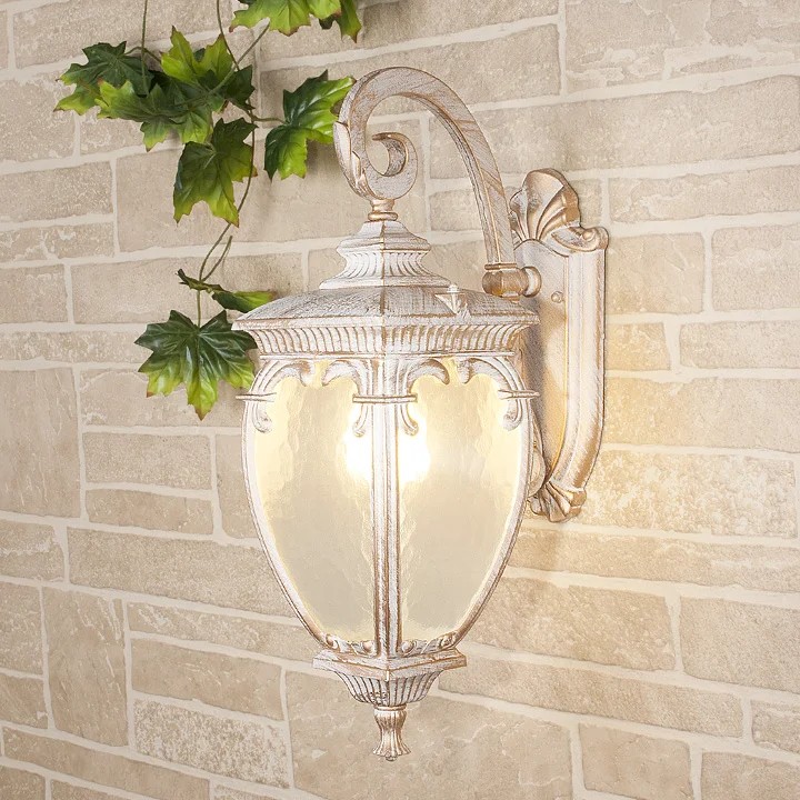 Уличный настенный светильник Elektrostandard Andromeda Andromeda D (GLYF-8024D) белое золото