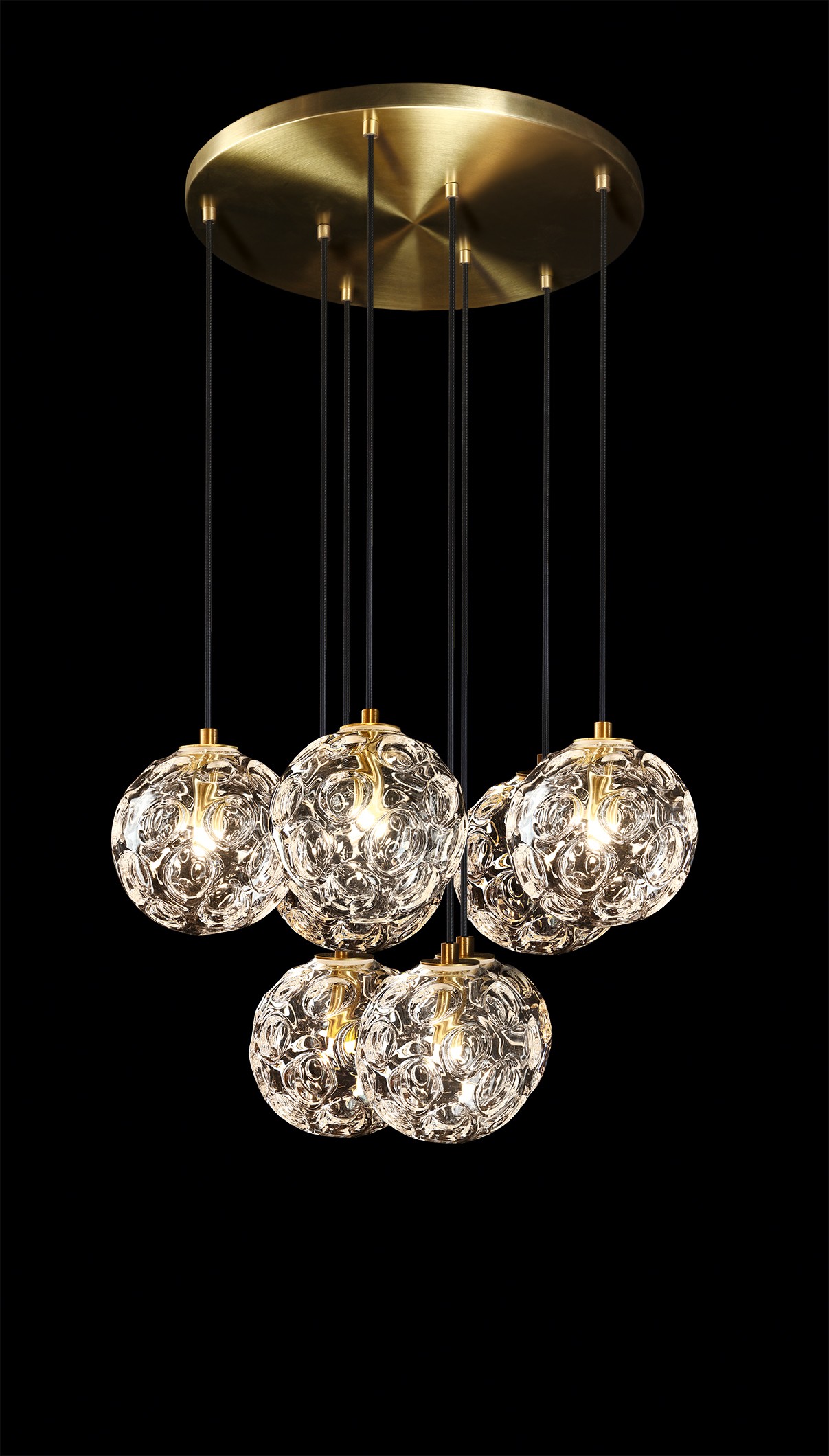 Светильник подвесной Glassburg­ Luna LUNA 150 round 8-base-450 mm