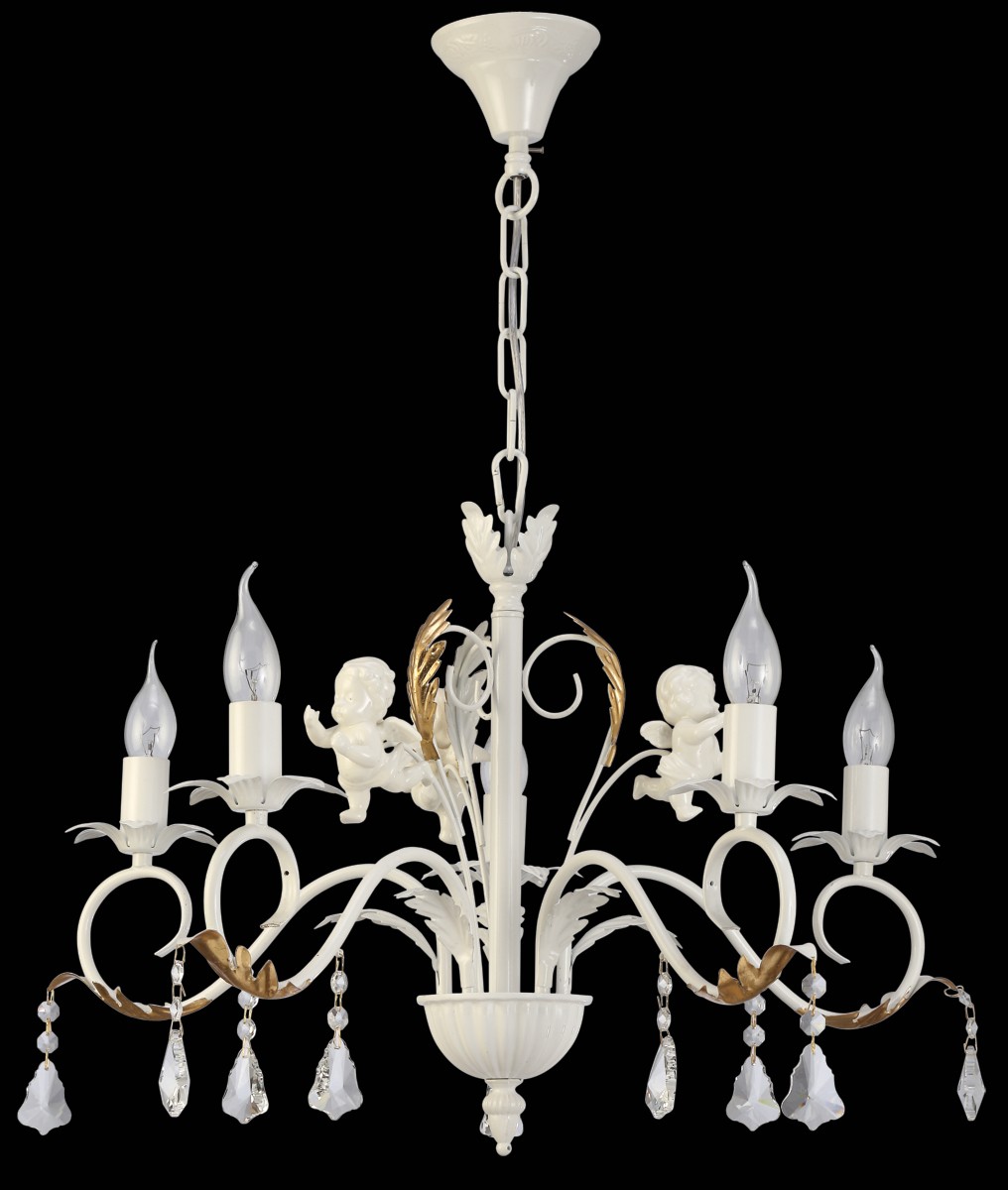 Подвесная люстра Natali Kovaltseva JENNIFER JENNIFER II 11372/5C IVORY GOLD,CER