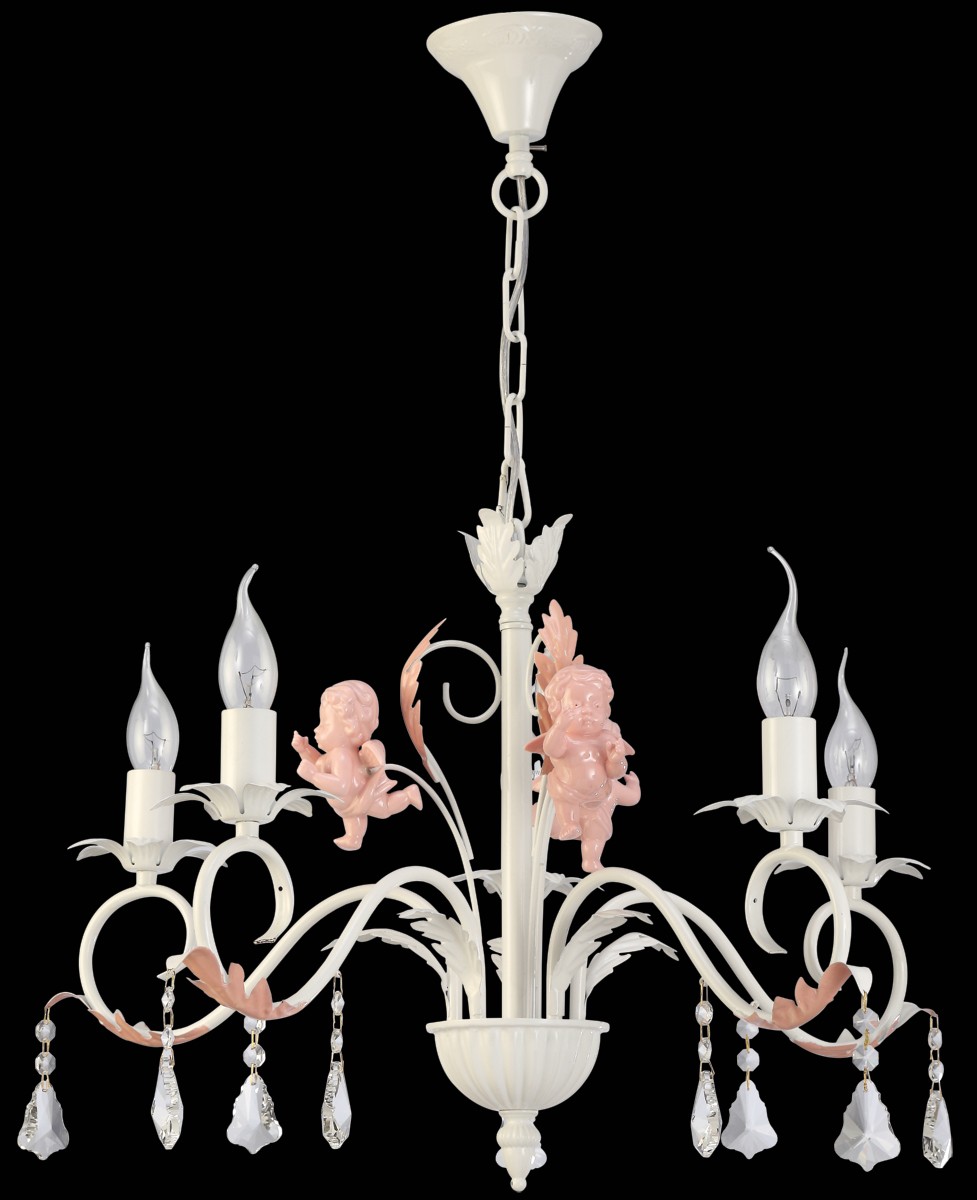 Подвесная люстра Natali Kovaltseva Jennifer JENNIFER II 11372/5C IVORY PINK,CER