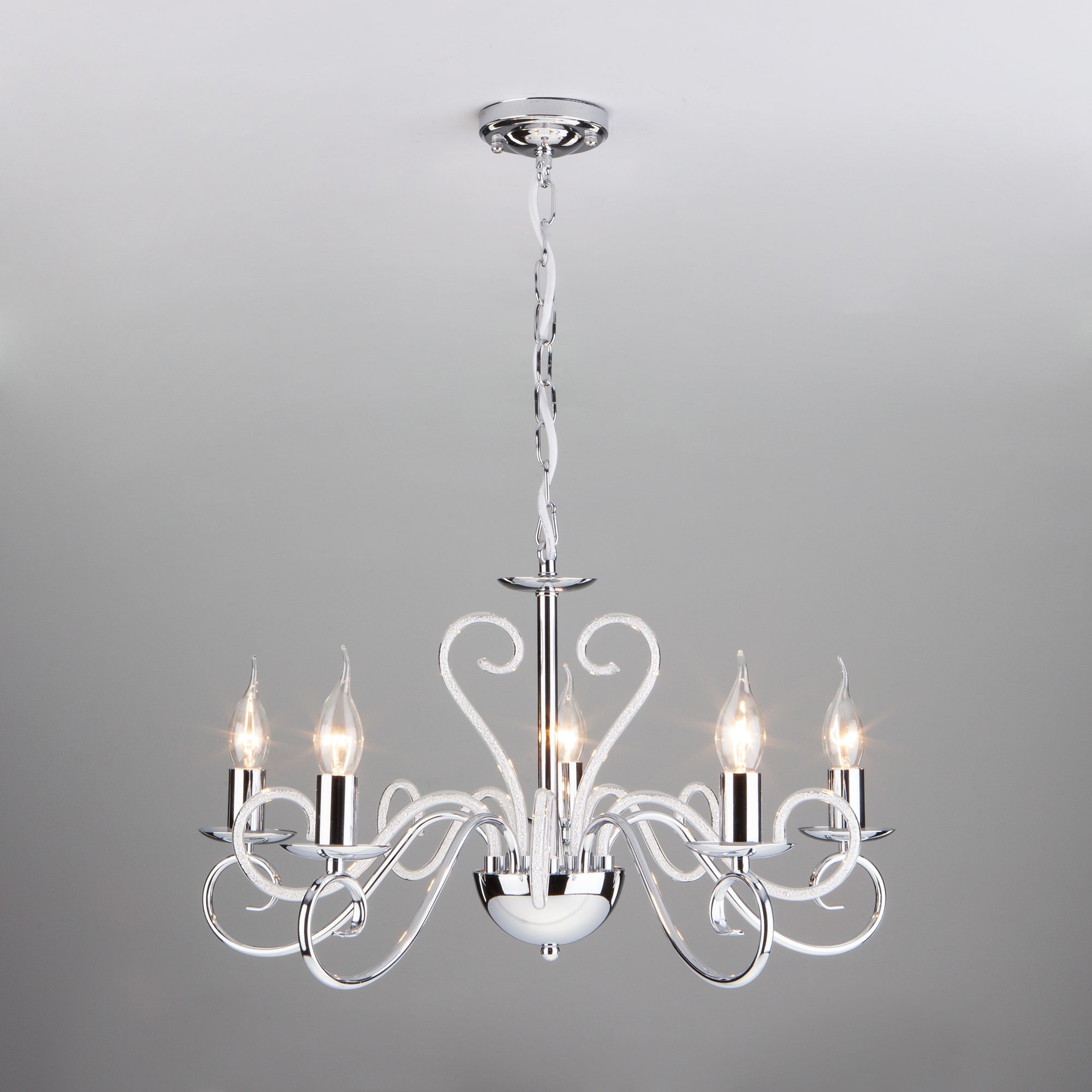 Подвесная люстра Eurosvet Silva 60090/5 хром