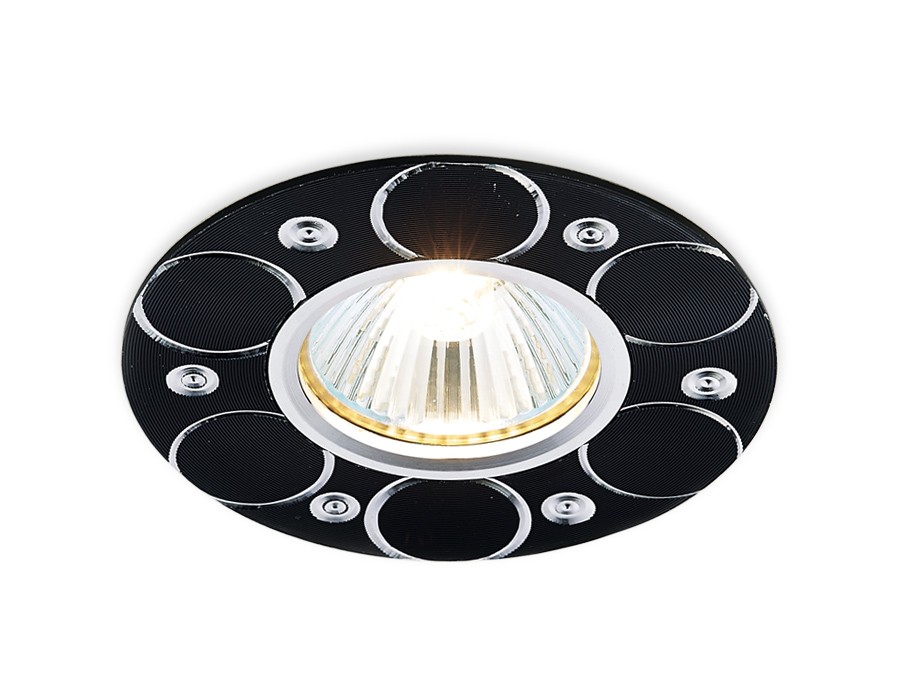 Встраиваемый светильник с узорами Classic A808 BK/AL Ambrella