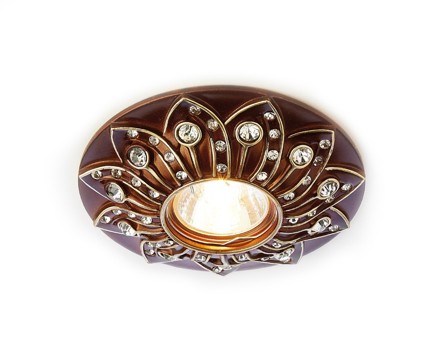 Встраиваемый светильник с узорами Design D4455 BR Ambrella