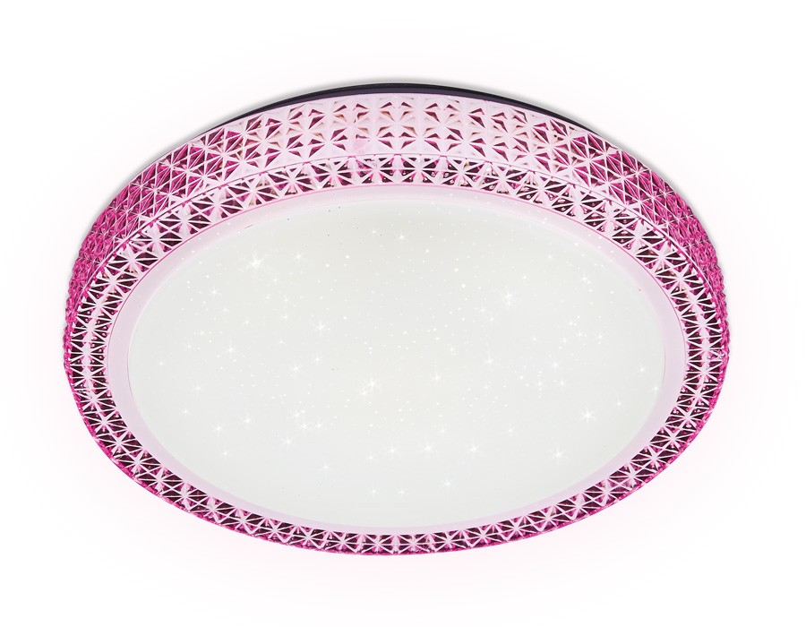 Потолочный светодиодный светильник Ambrella Orbital Crystal F85 PI 48W D400