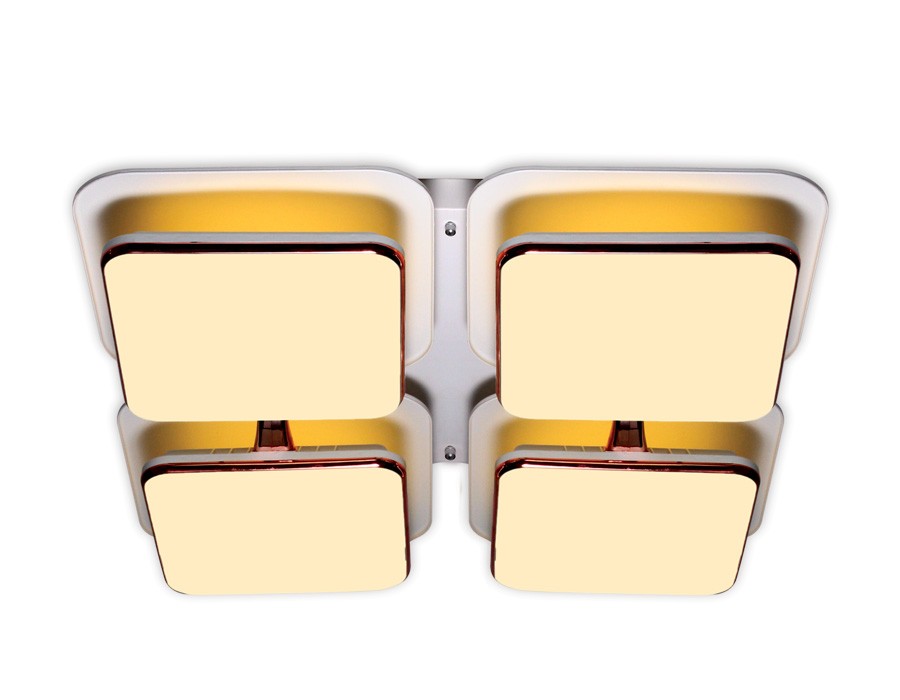 Потолочный LED светильник Ambrella Orbital Granule FG2034 WH 128W+48W D670*670