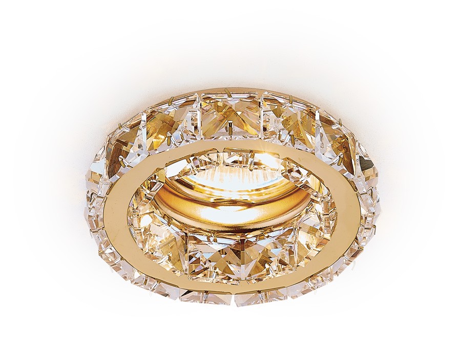 Встраиваемый светильник Ambrella Crystal K112 CL/G