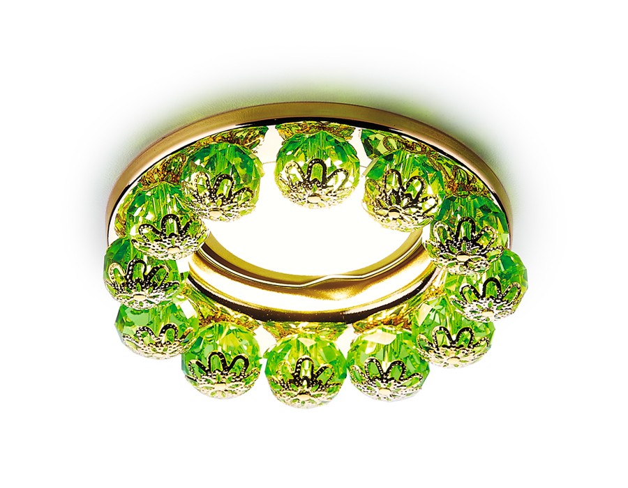 Встраиваемый светильник Ambrella Crystal K203 GR/G