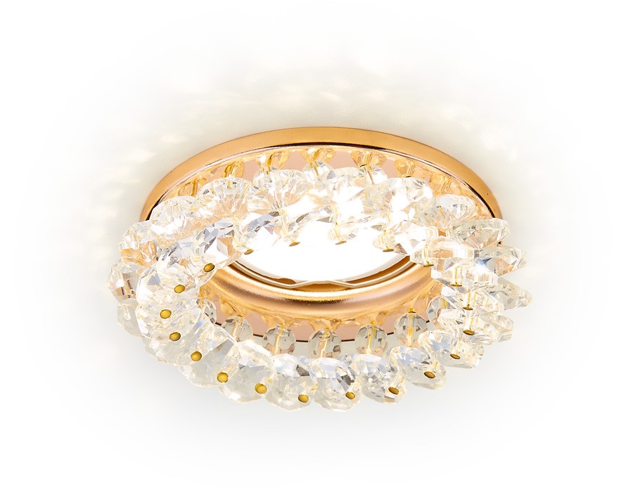 Встраиваемый светильник Ambrella Crystal K206 CL/G