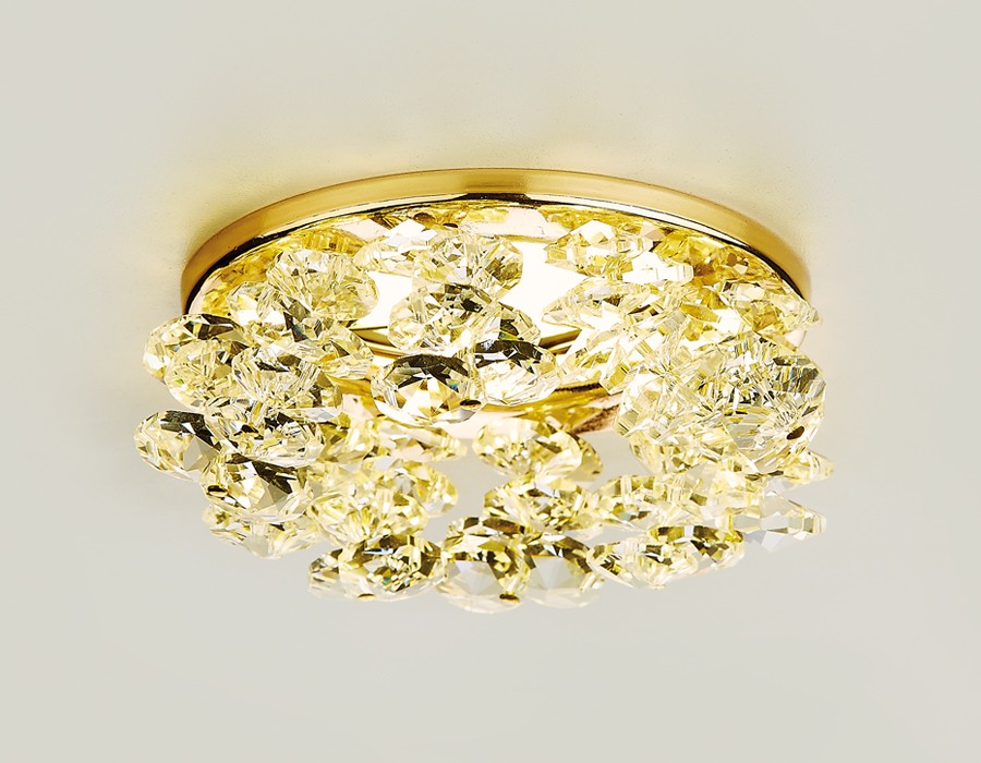 Встраиваемый светильник Ambrella Crystal K308 CL/G