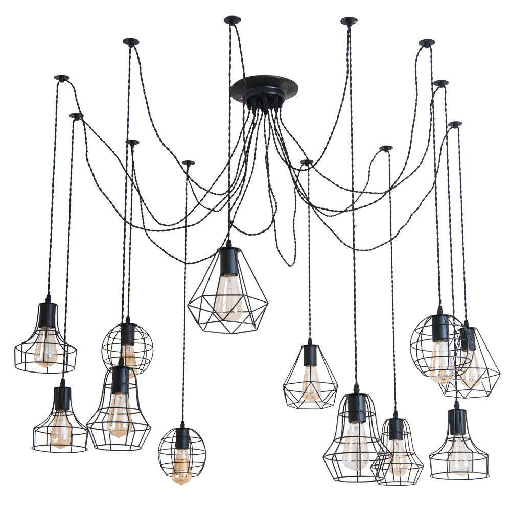 Светильник в форме паука Spider A4051SP-12BK Arte Lamp