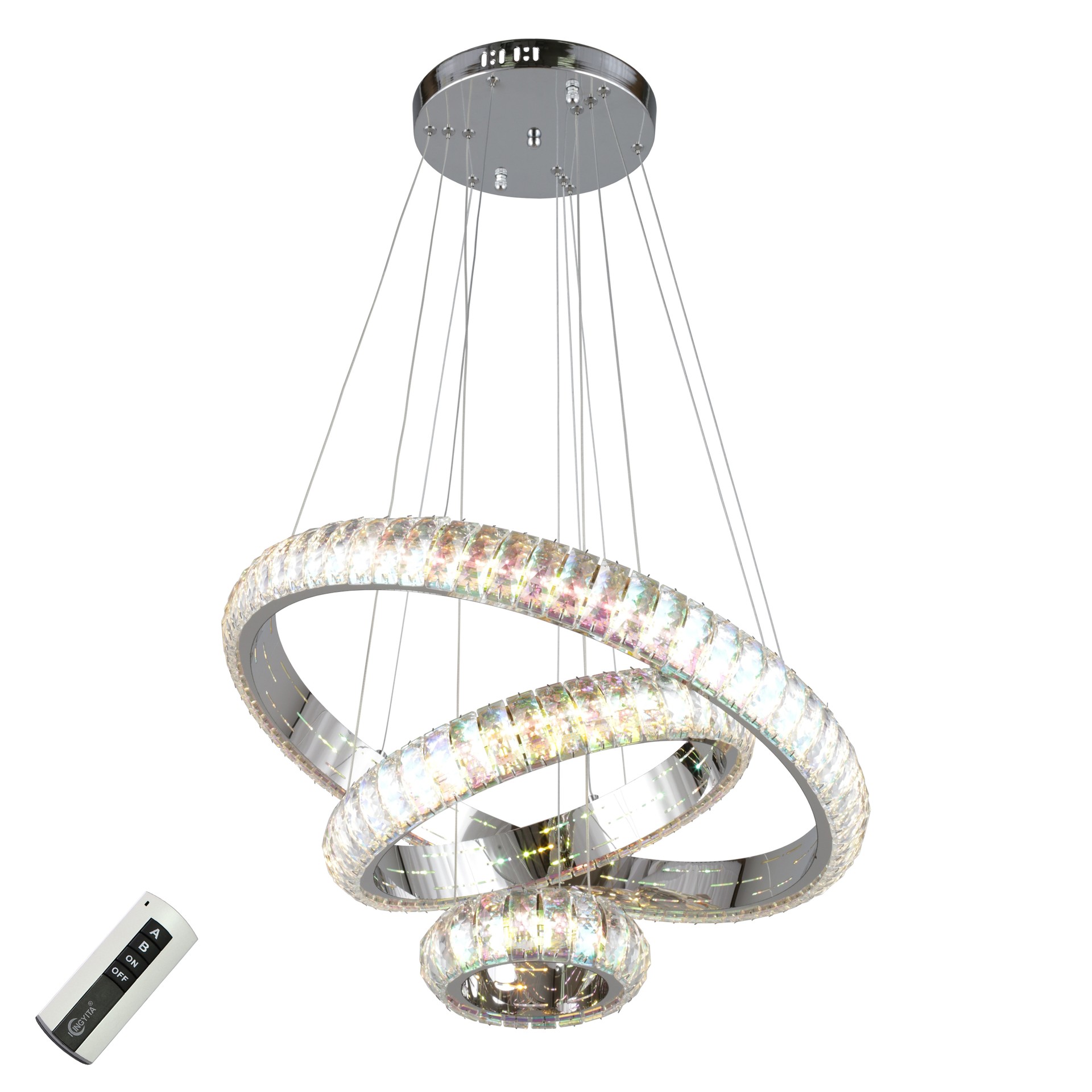 Подвесная люстра с пультом Aigo Omnilux OML-03703-108