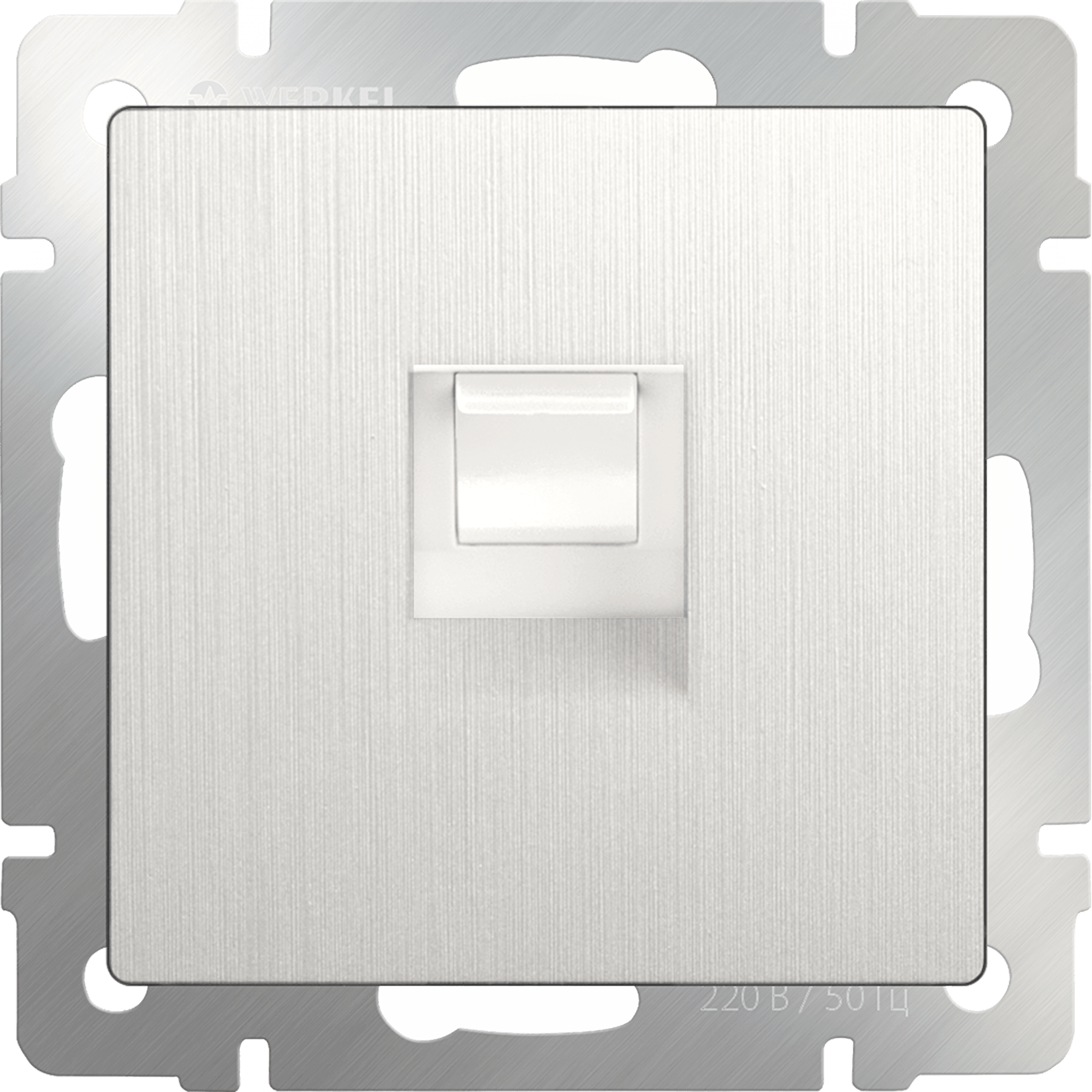 Розетка Werkel WL13-RJ-11 / Телефонная розетка RJ-11 (перламутровый рифленый)