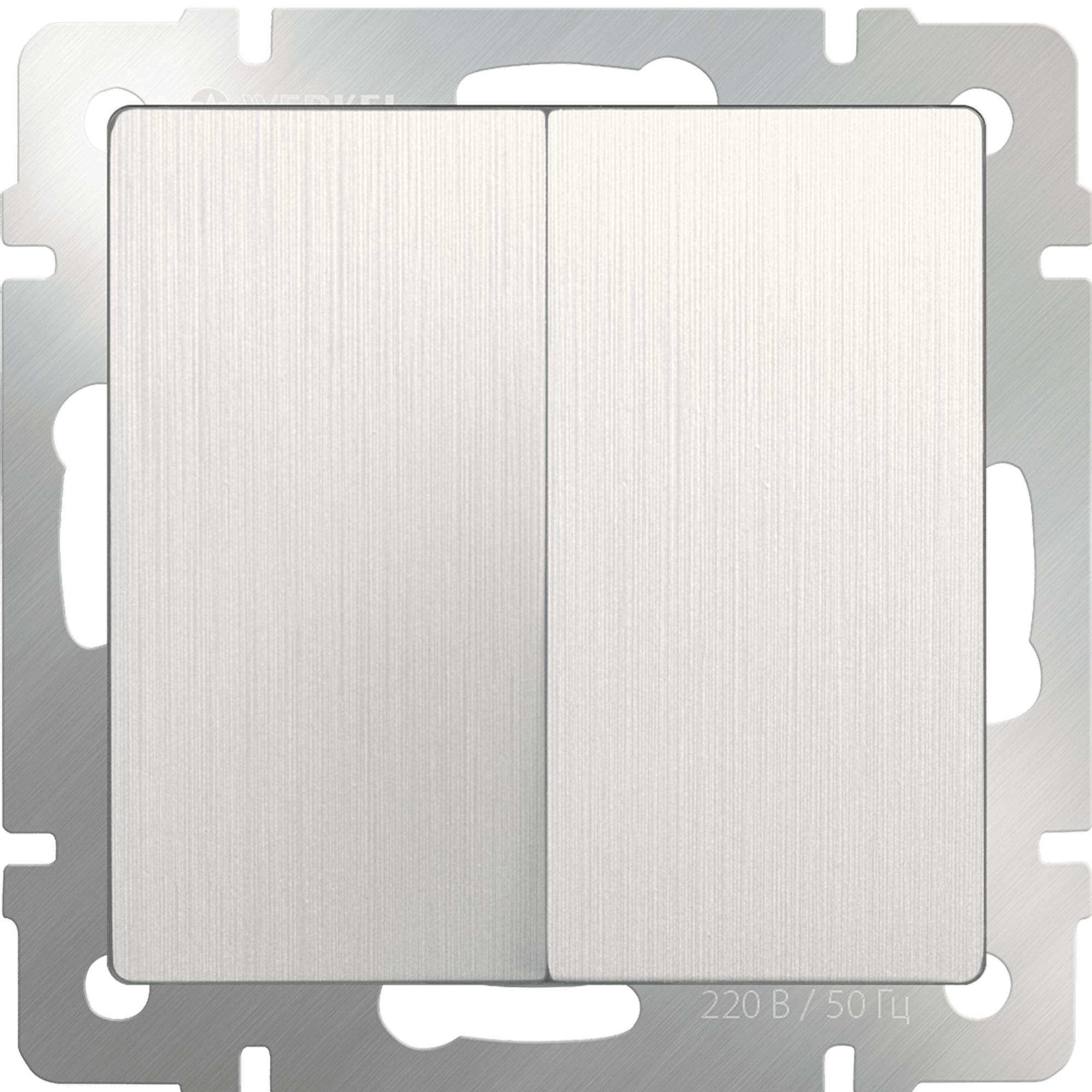 Выключатель Werkel WL13-SW-2G / Выключатель двухклавишный (перламутровый рифленый)