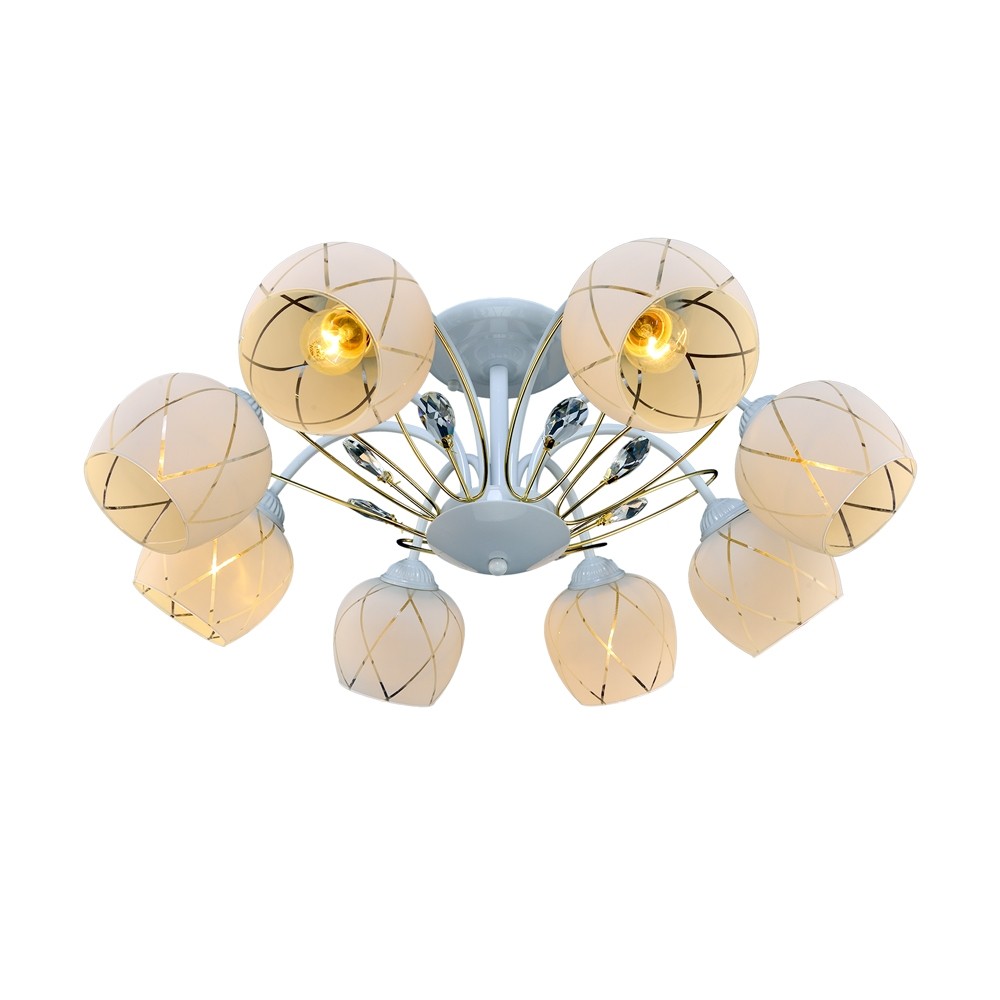 Потолочная люстра Максисвет 8559 1-8559-8-WH+FG E27