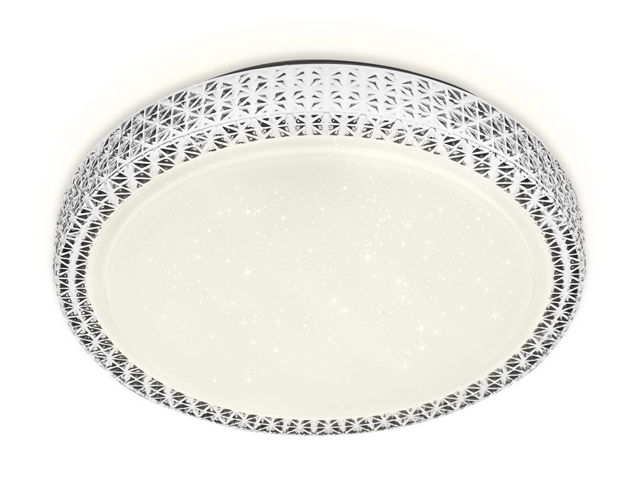 Потолочный светодиодный светильник Ambrella Orbital Crystal F86 WH 72W D500