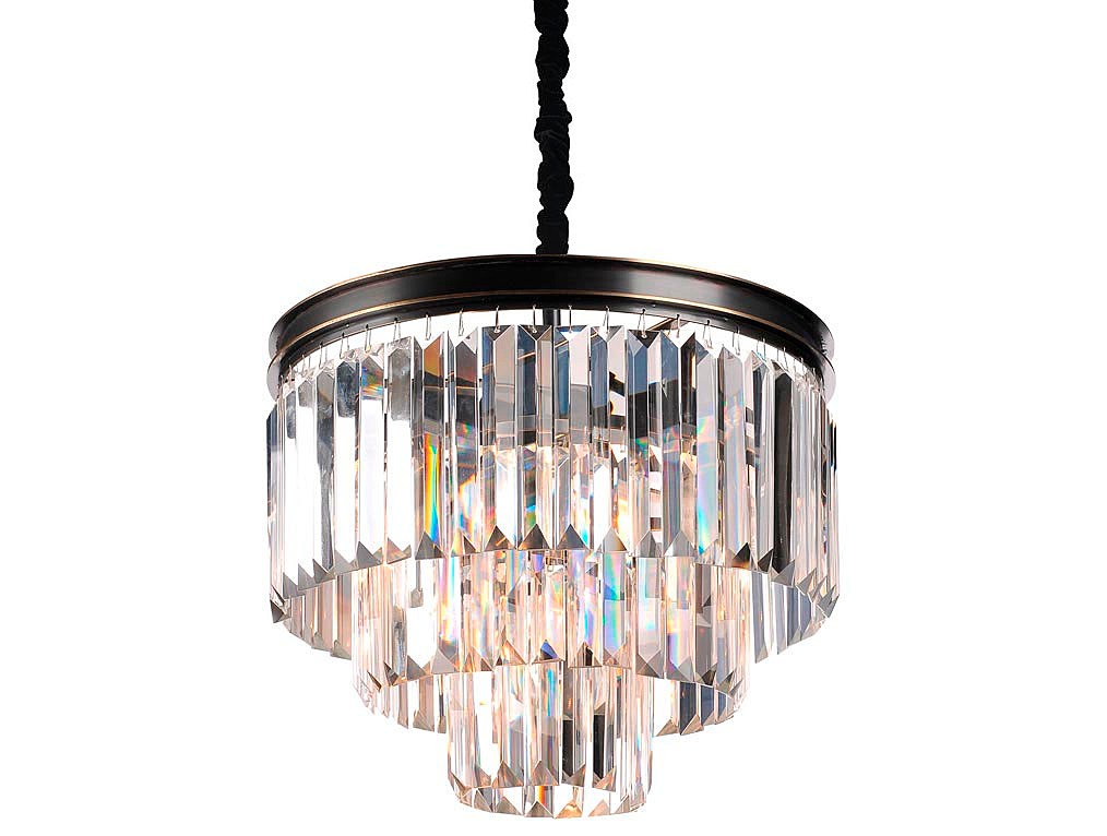 Подвесная хрустальная люстра 31100 Newport 31106/S black+gold