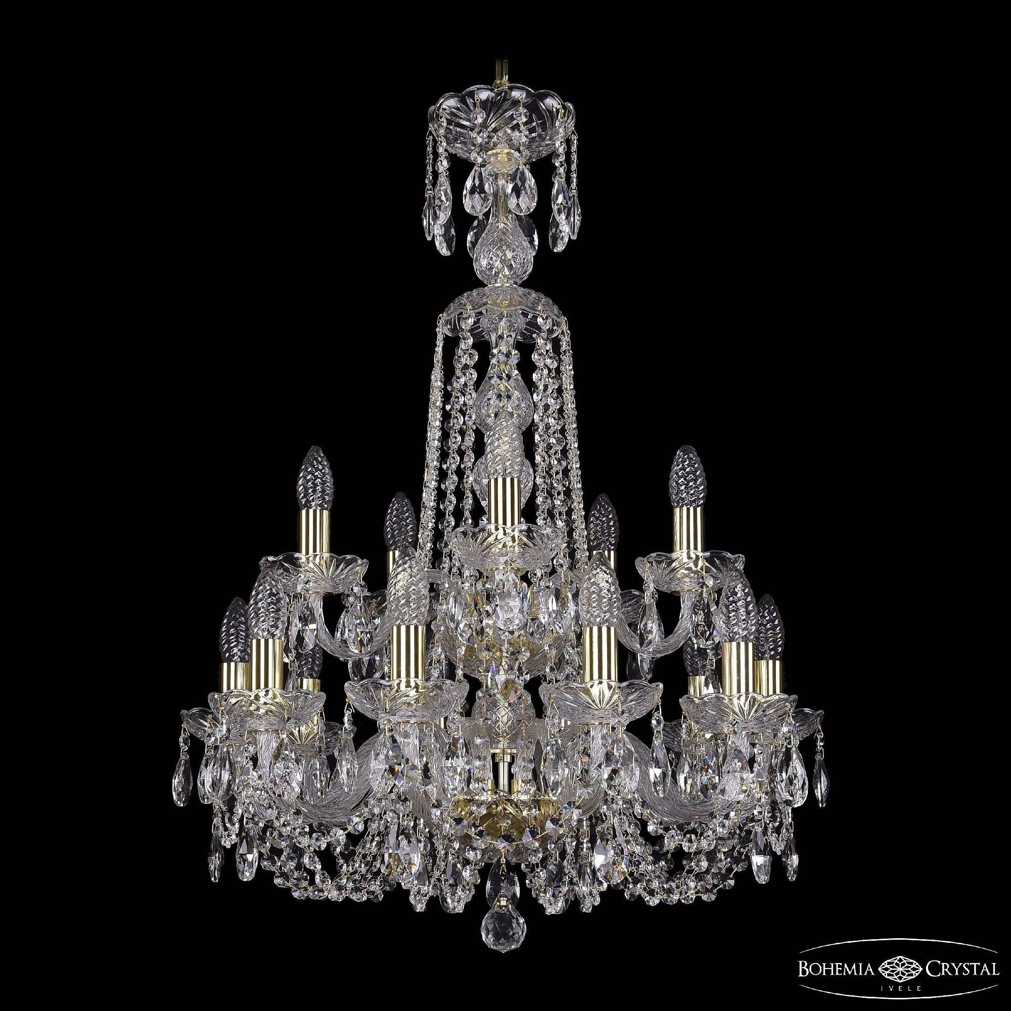 Подвесная хрустальная люстра 1402 Bohemia 1402/10+5/195/XL-81/2d G