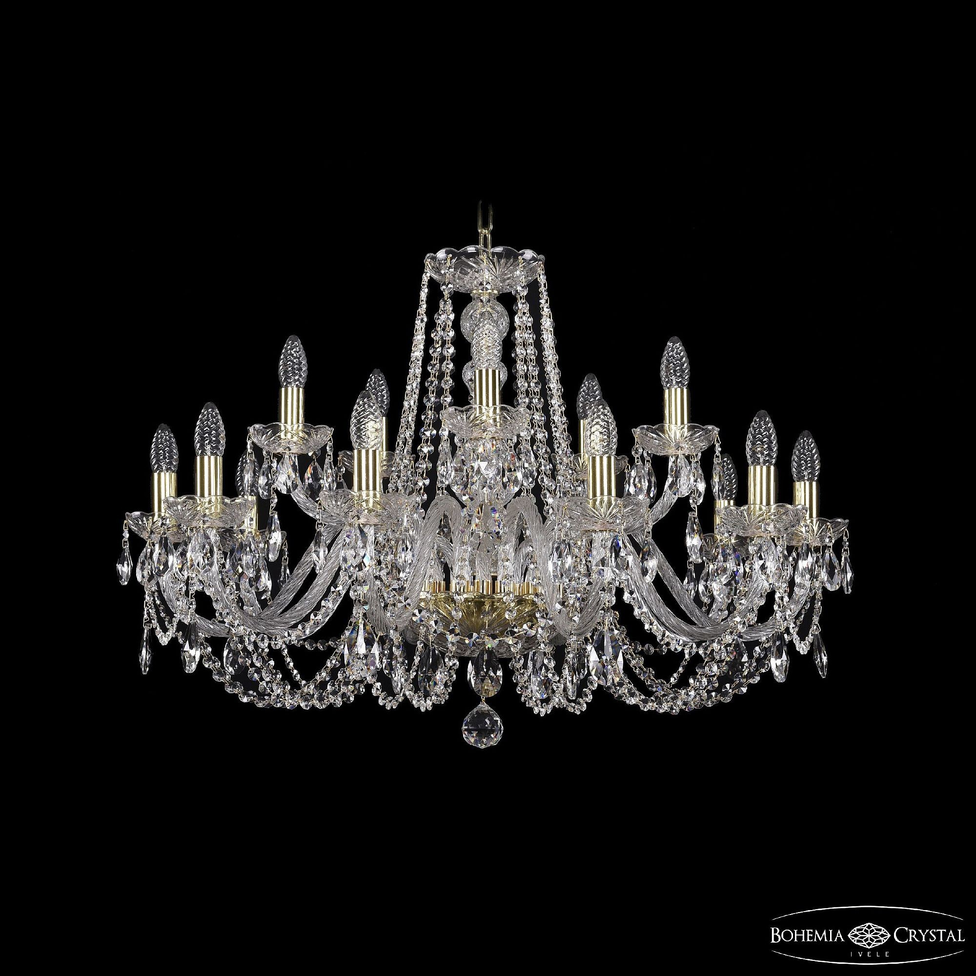 Подвесная хрустальная люстра 1402 Bohemia 1402/10+5/300 G