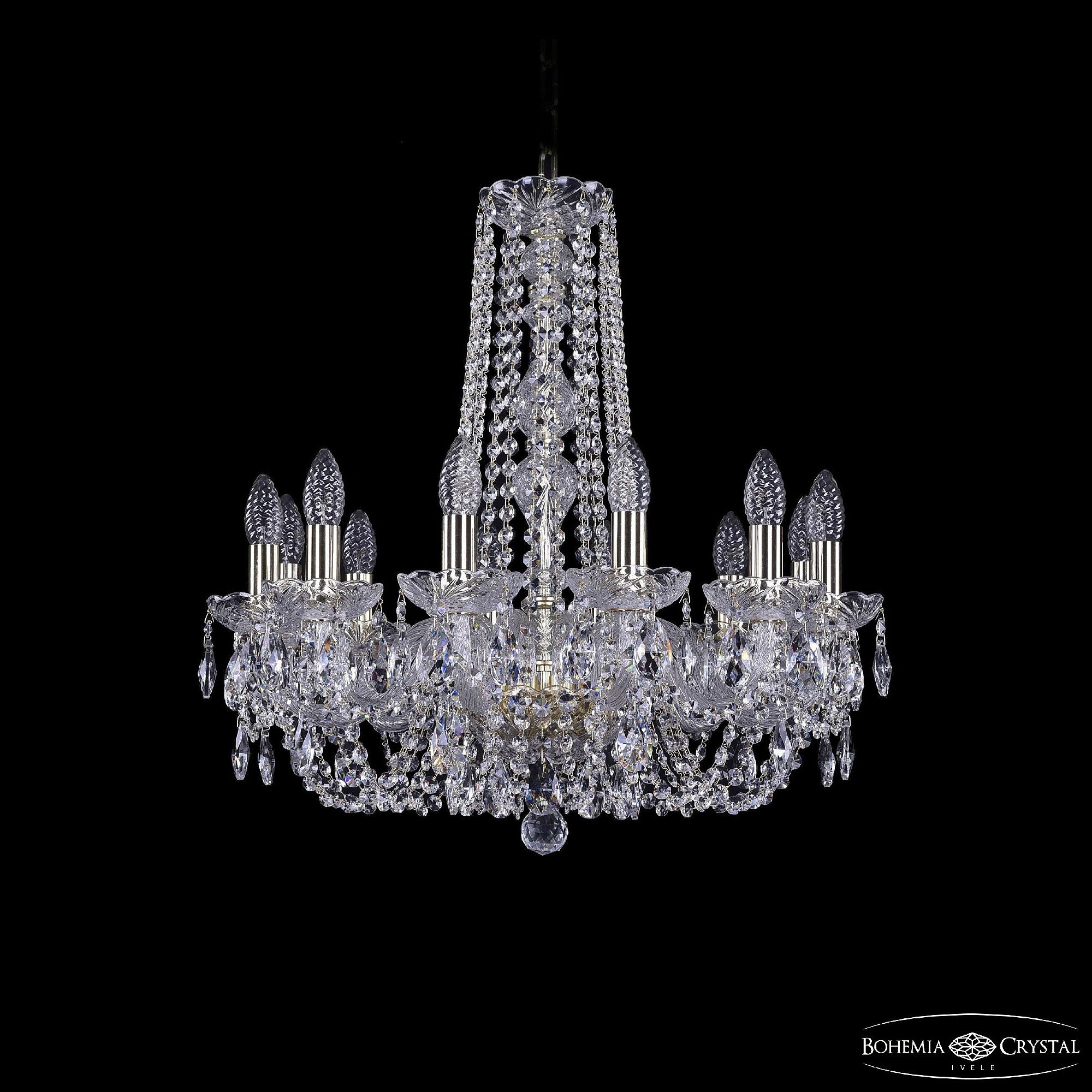Подвесная хрустальная люстра 1402 Bohemia 1402/12/195/h-60 G