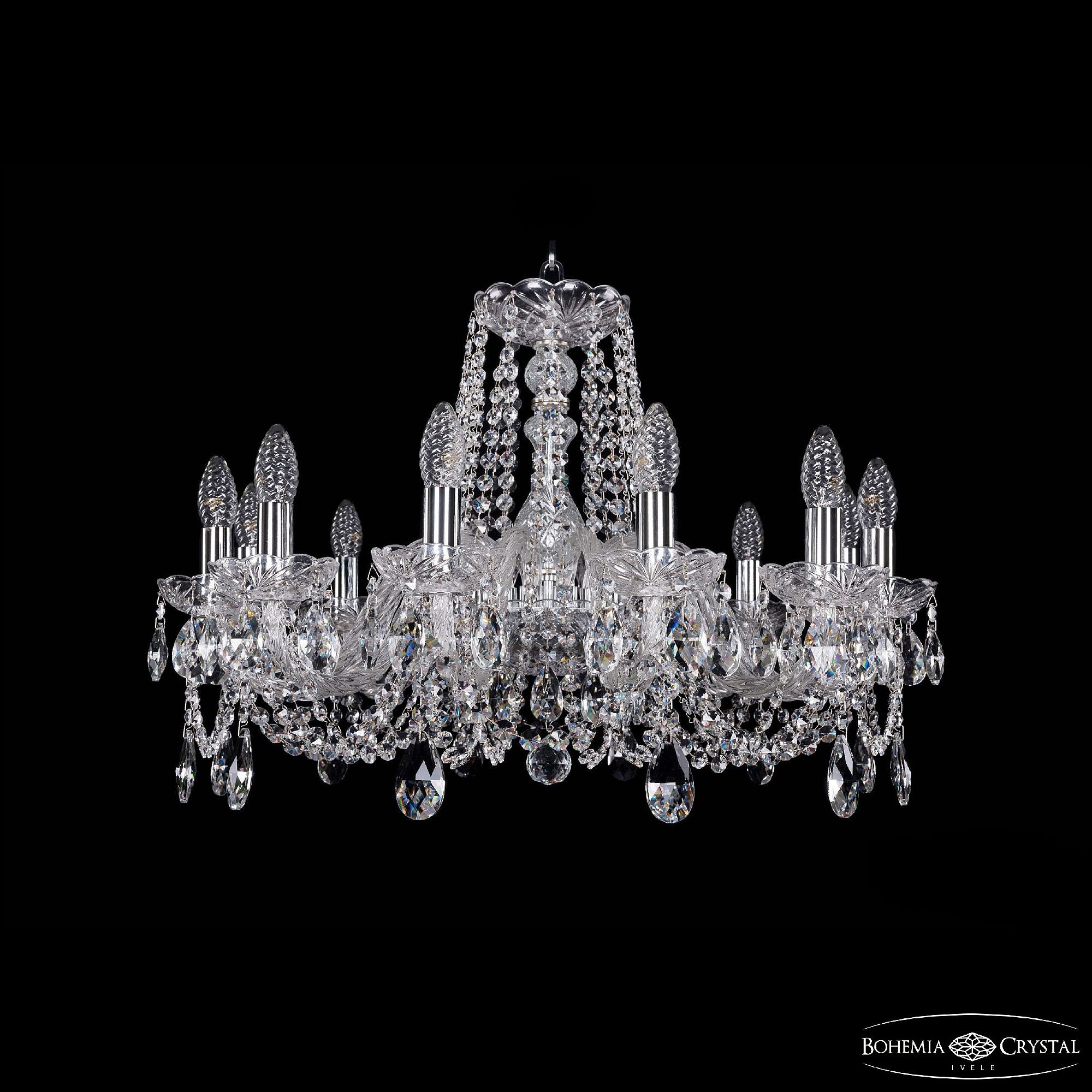 Подвесная хрустальная люстра 1402 Bohemia 1402/12/240 Ni