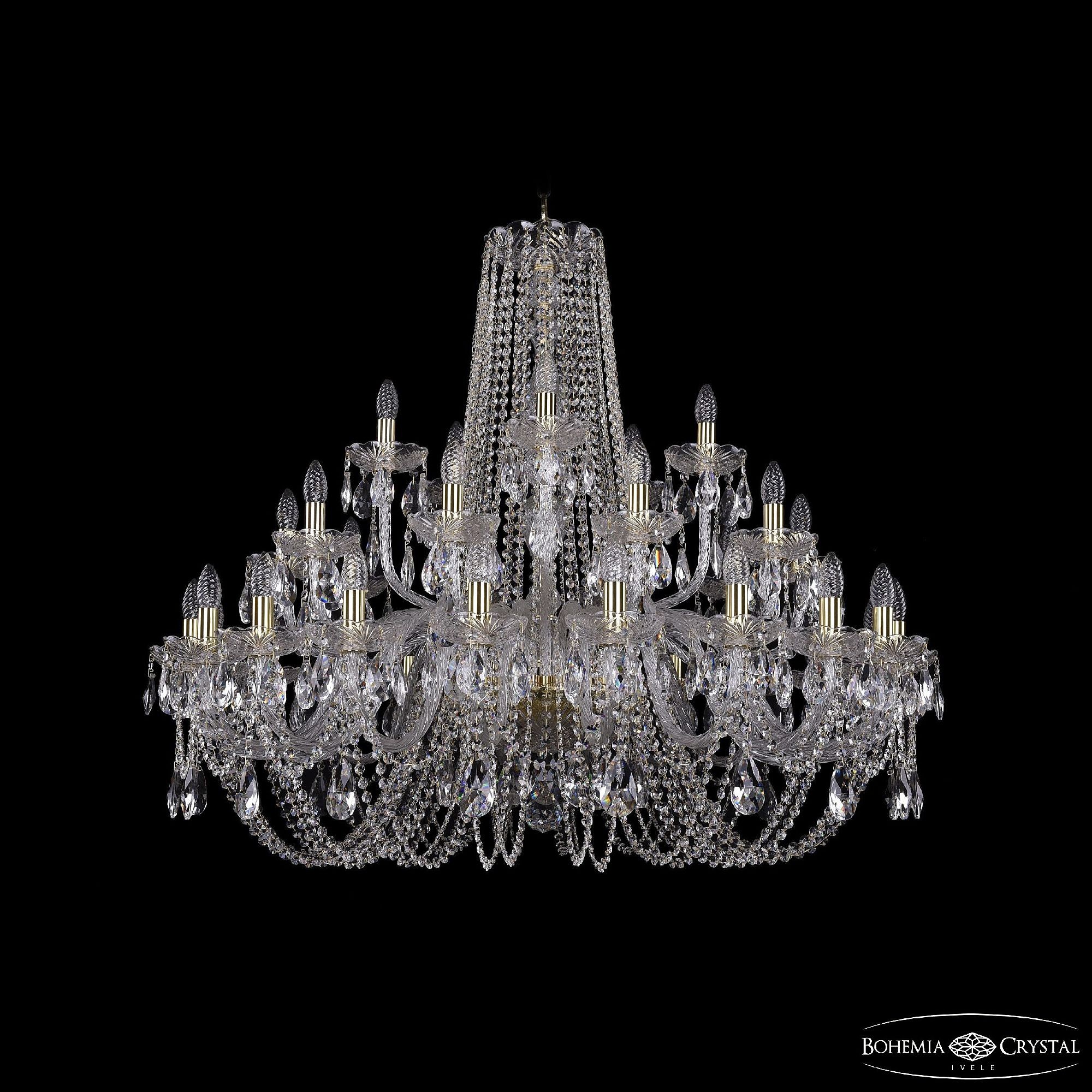 Подвесная хрустальная люстра 1402 Bohemia 1402/20+10+5/400 G