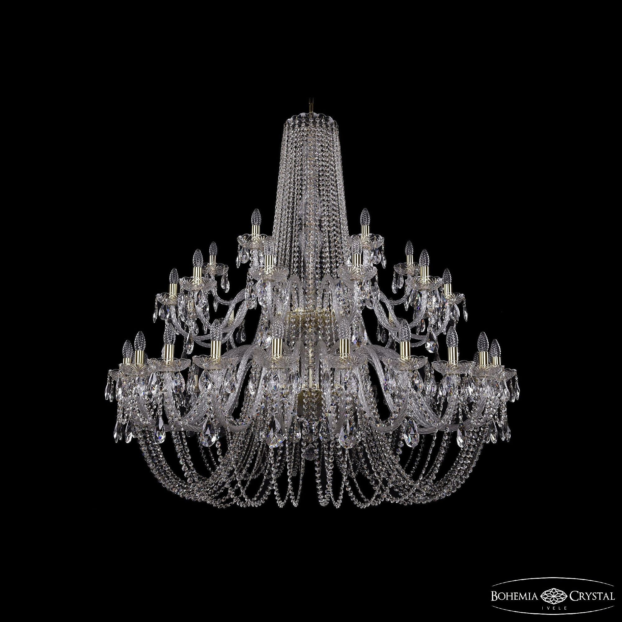 Подвесная хрустальная люстра 1402 Bohemia 1402/24+12+6/530/2d G