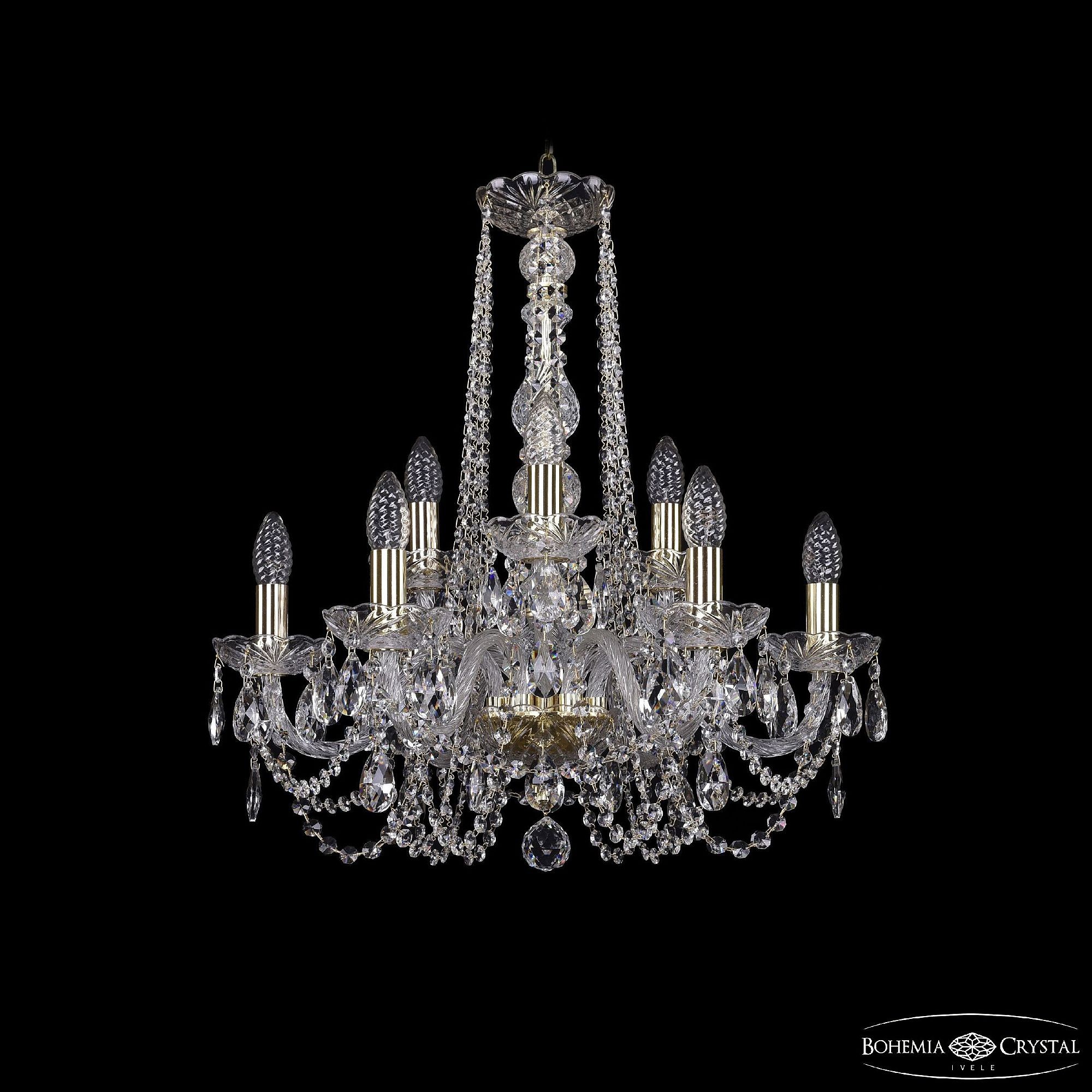 Подвесная хрустальная люстра 1402 Bohemia 1402/6+3/195/h-58 G