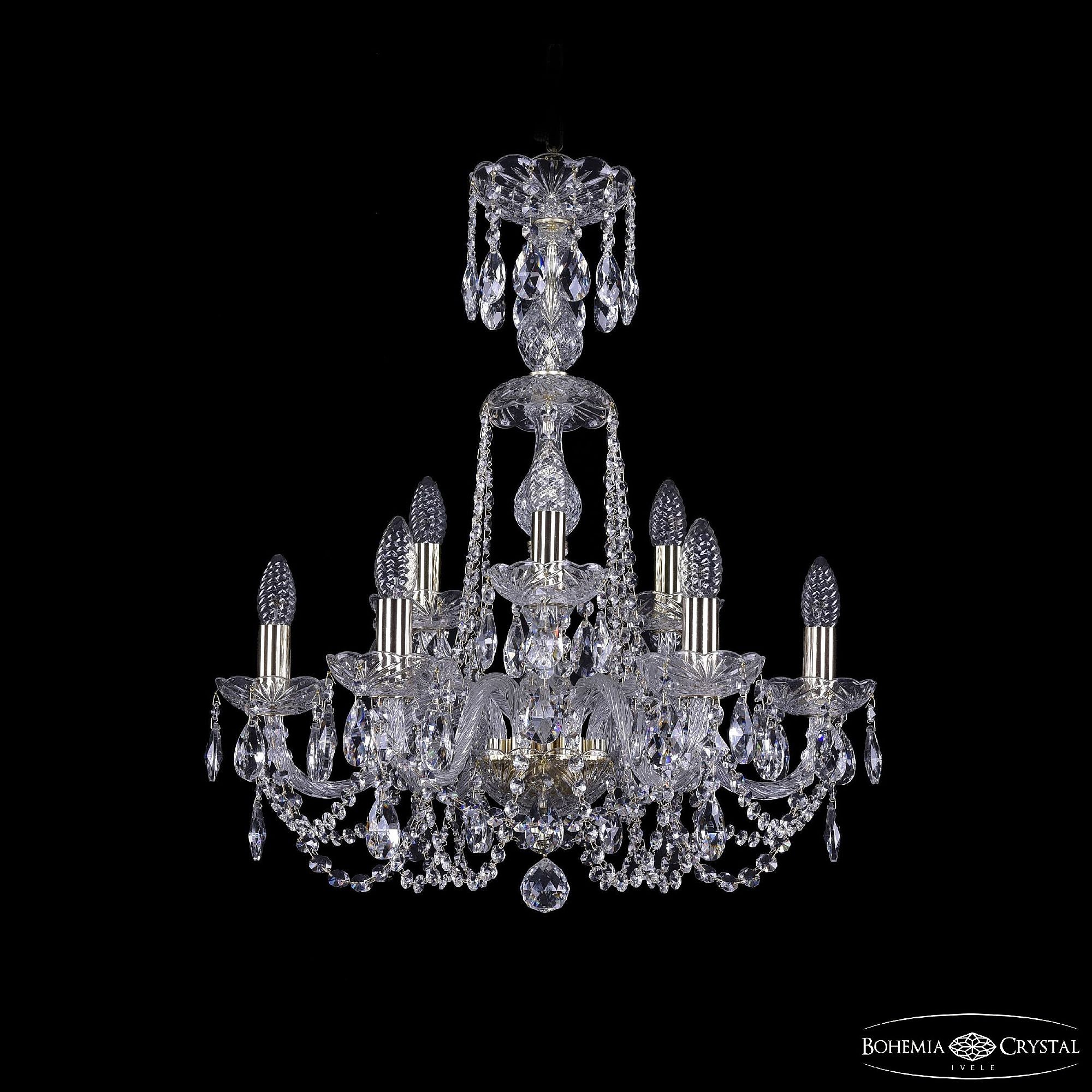 Подвесная хрустальная люстра 1402 Bohemia 1402/6+3/195/XL-64 G