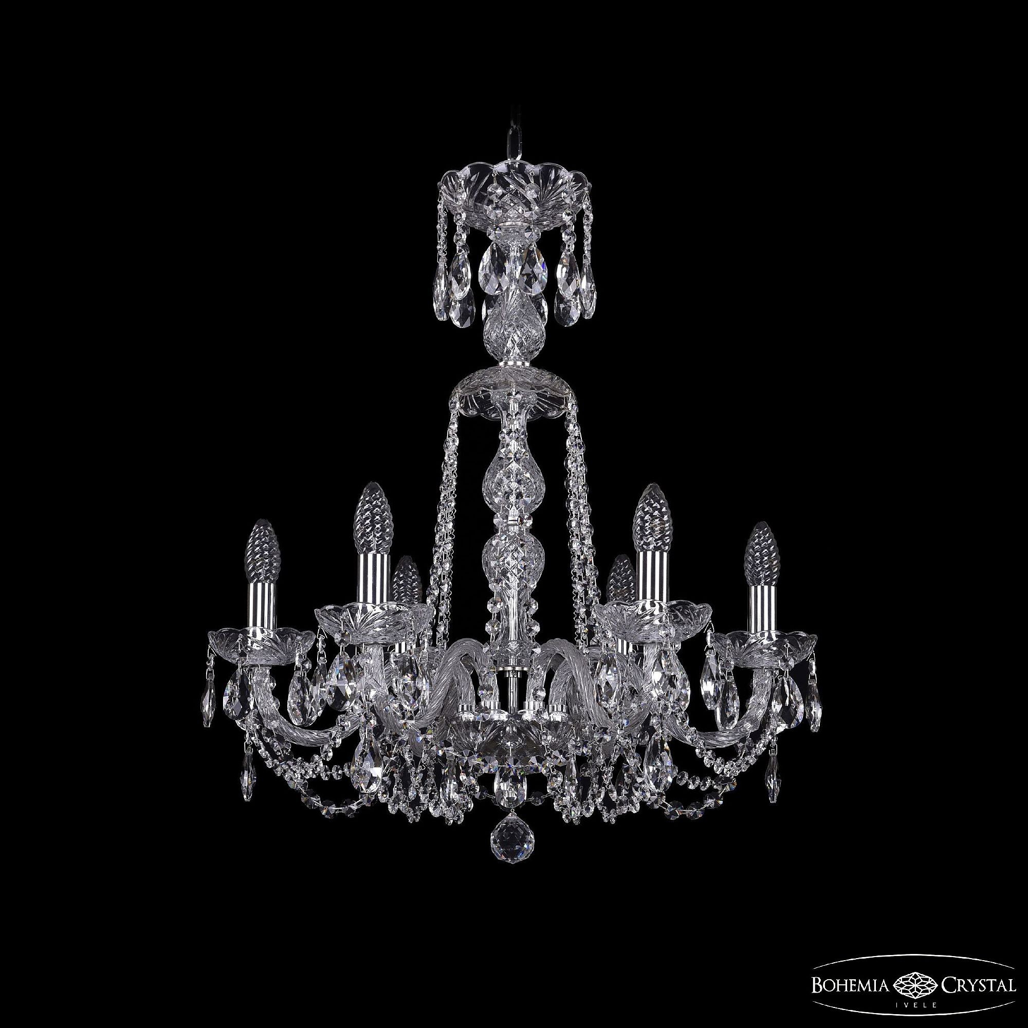 Подвесная хрустальная люстра 1402 Bohemia 1402/6/195/XL-64 Ni
