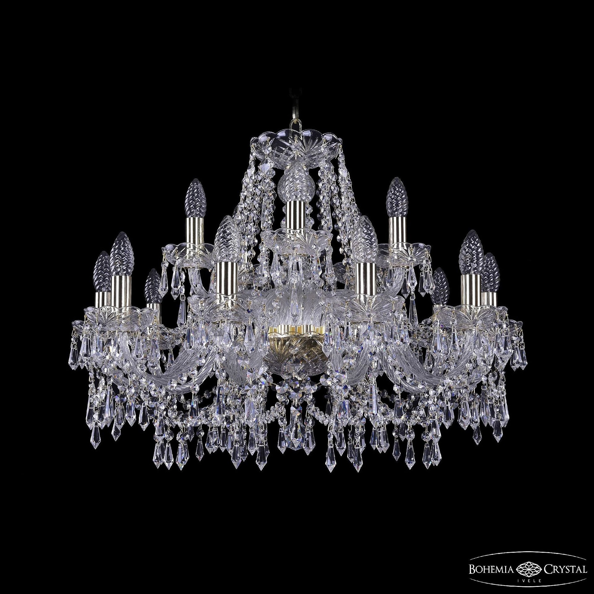 Подвесная хрустальная люстра 1403 Bohemia 1403/10+5/240 G