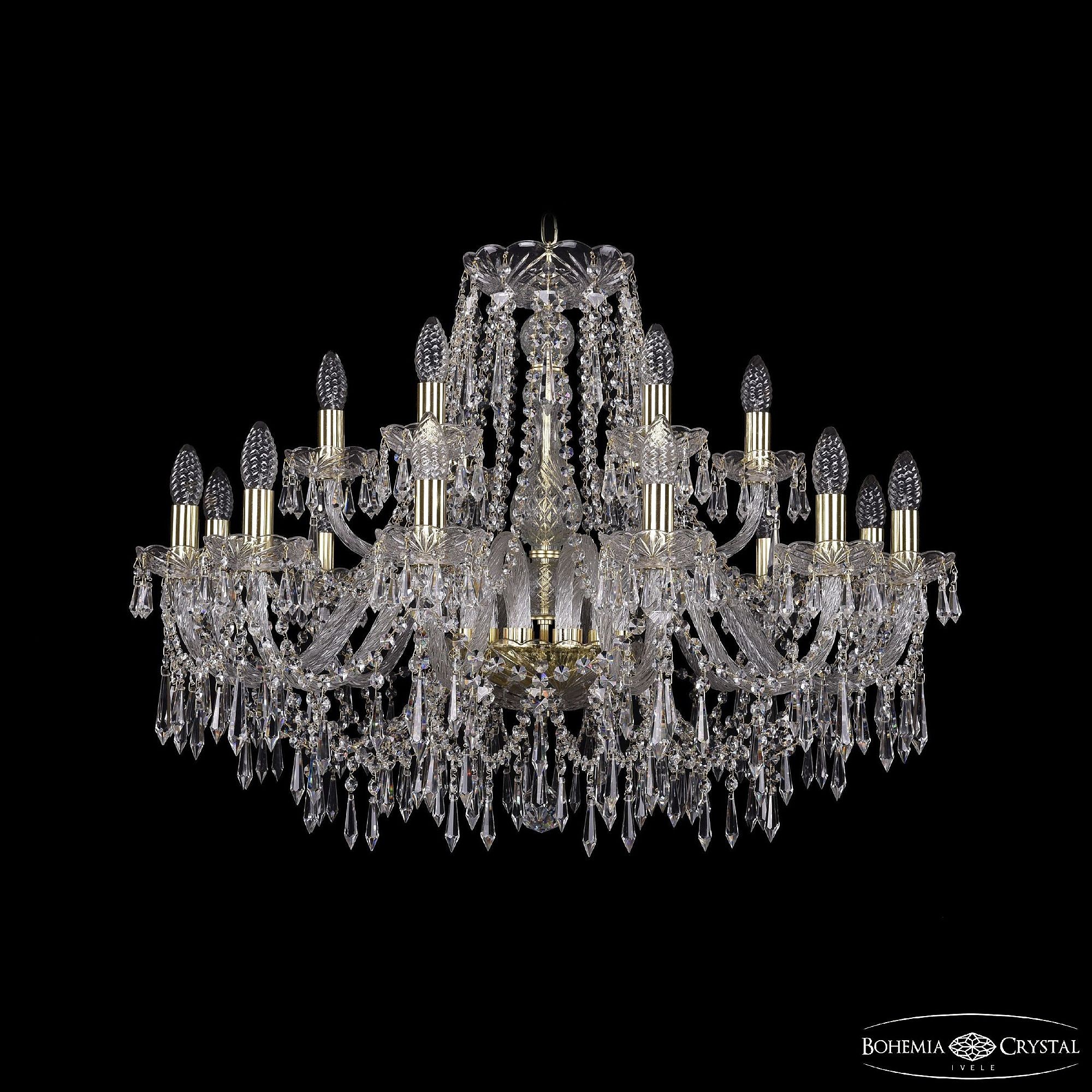 Подвесная хрустальная люстра 1403 Bohemia 1403/12+6/300 G