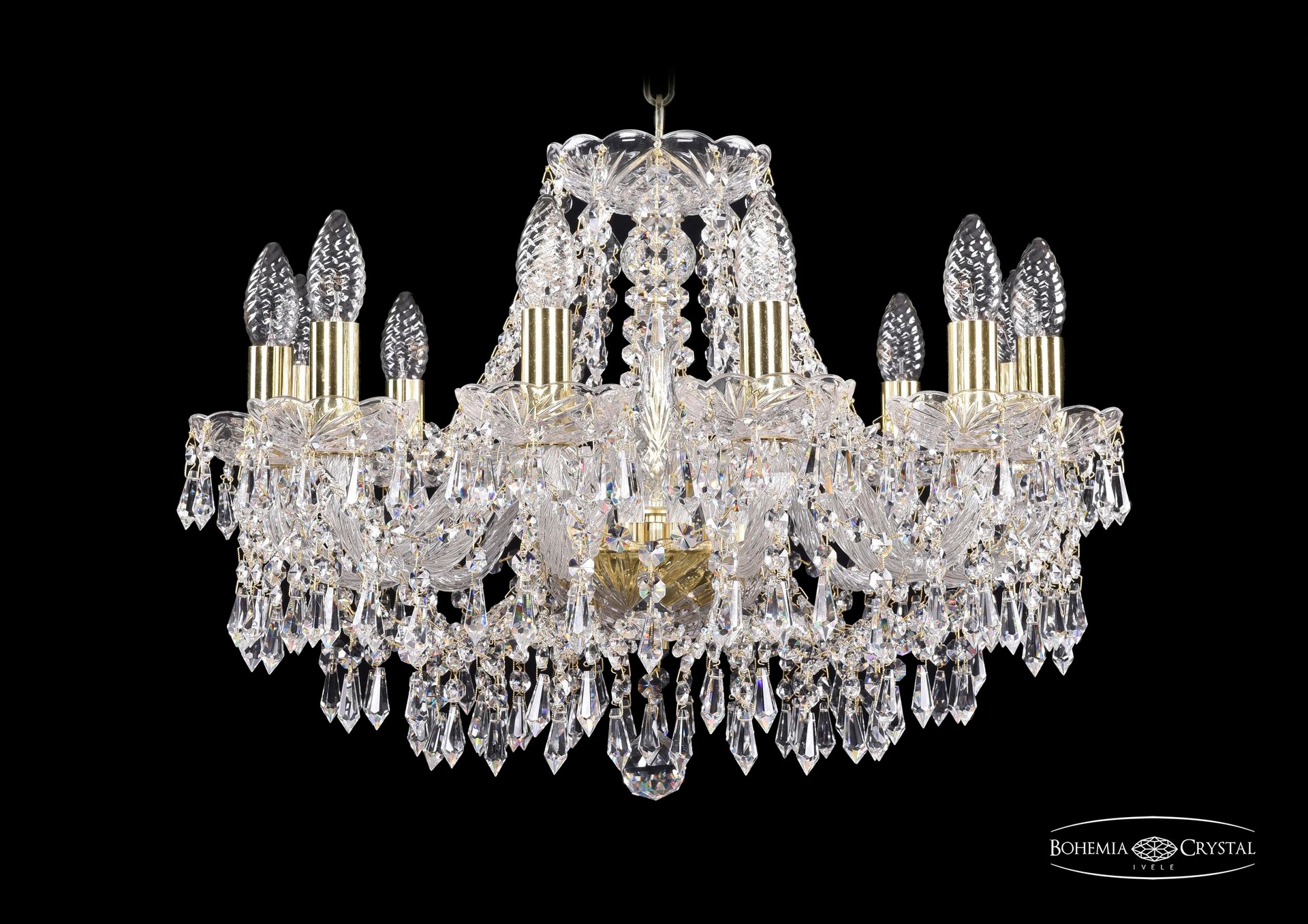 Подвесная хрустальная люстра 1403 Bohemia 1403/12/195 G