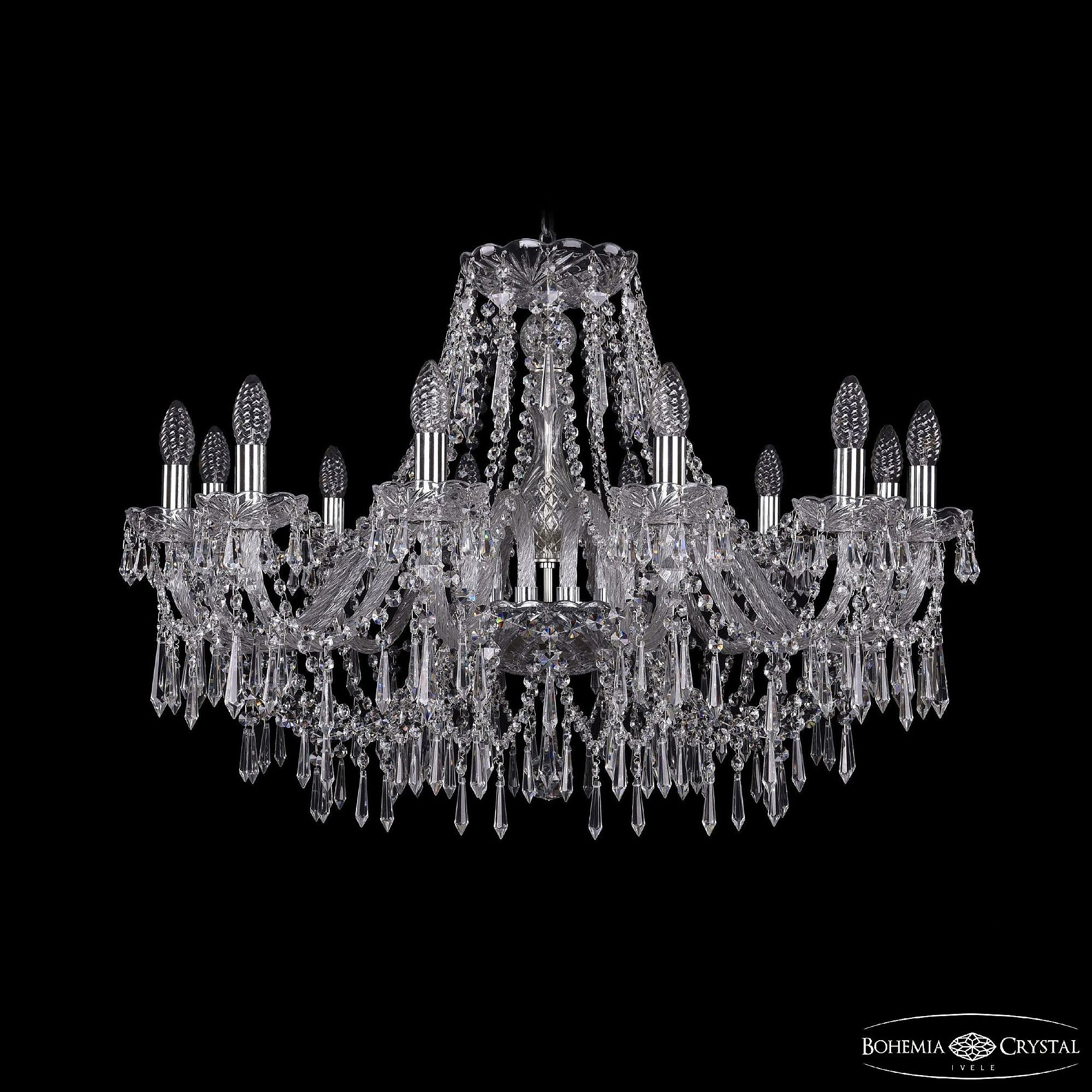 Подвесная хрустальная люстра 1403 Bohemia 1403/12/300 Ni