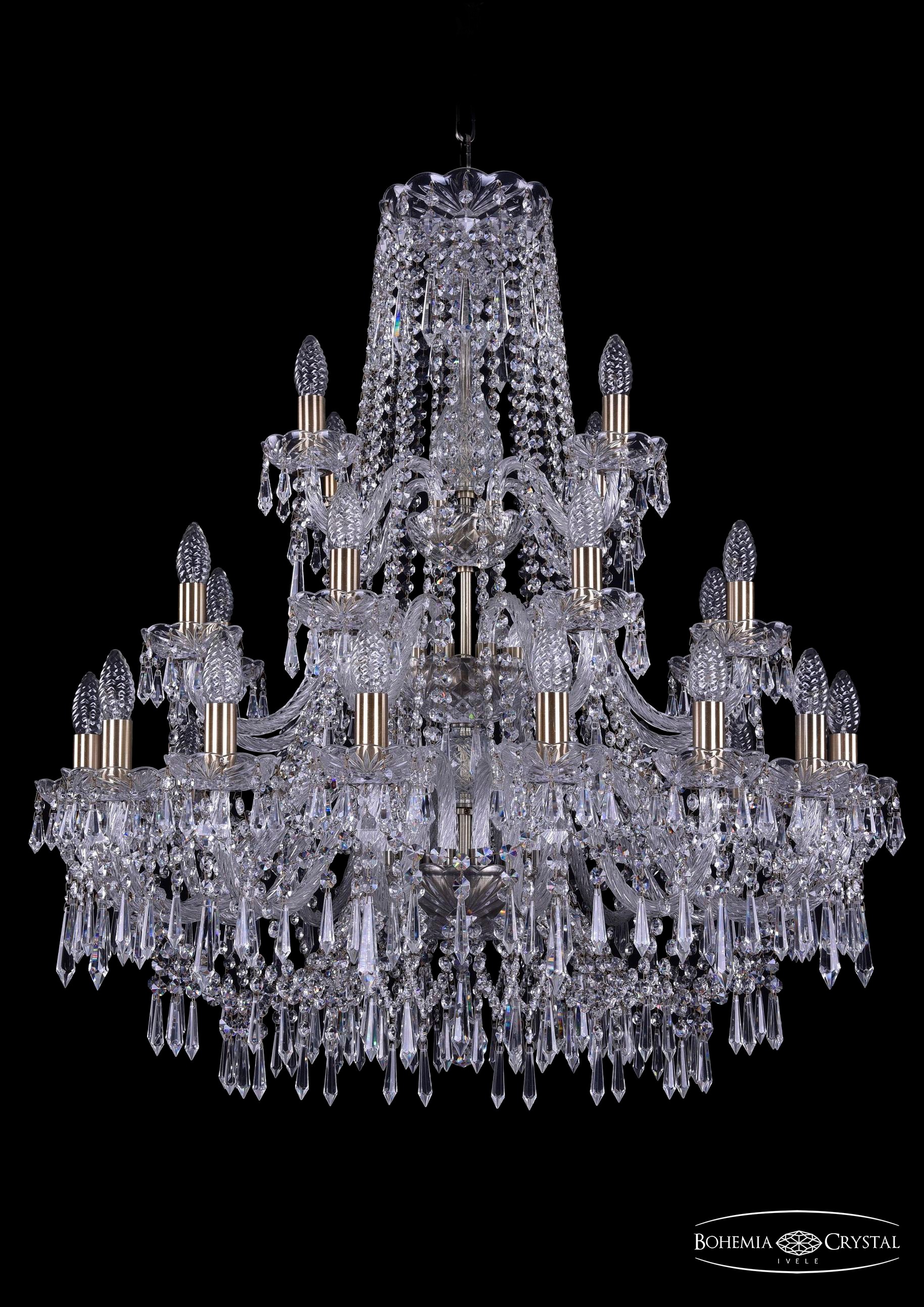 Подвесная хрустальная люстра 1403 Bohemia 1403/16+8+4/300/3d Pa