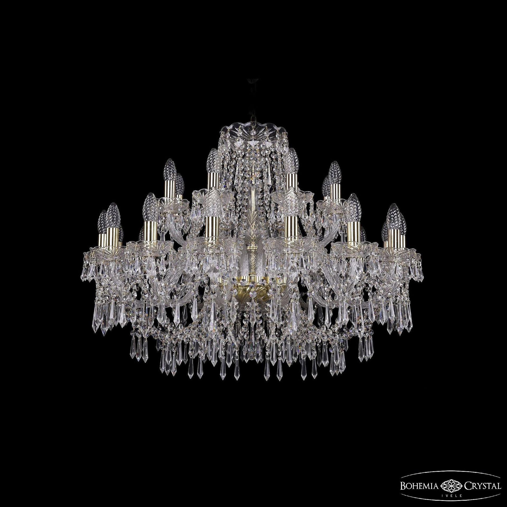 Подвесная хрустальная люстра 1403 Bohemia 1403/16+8/300 G
