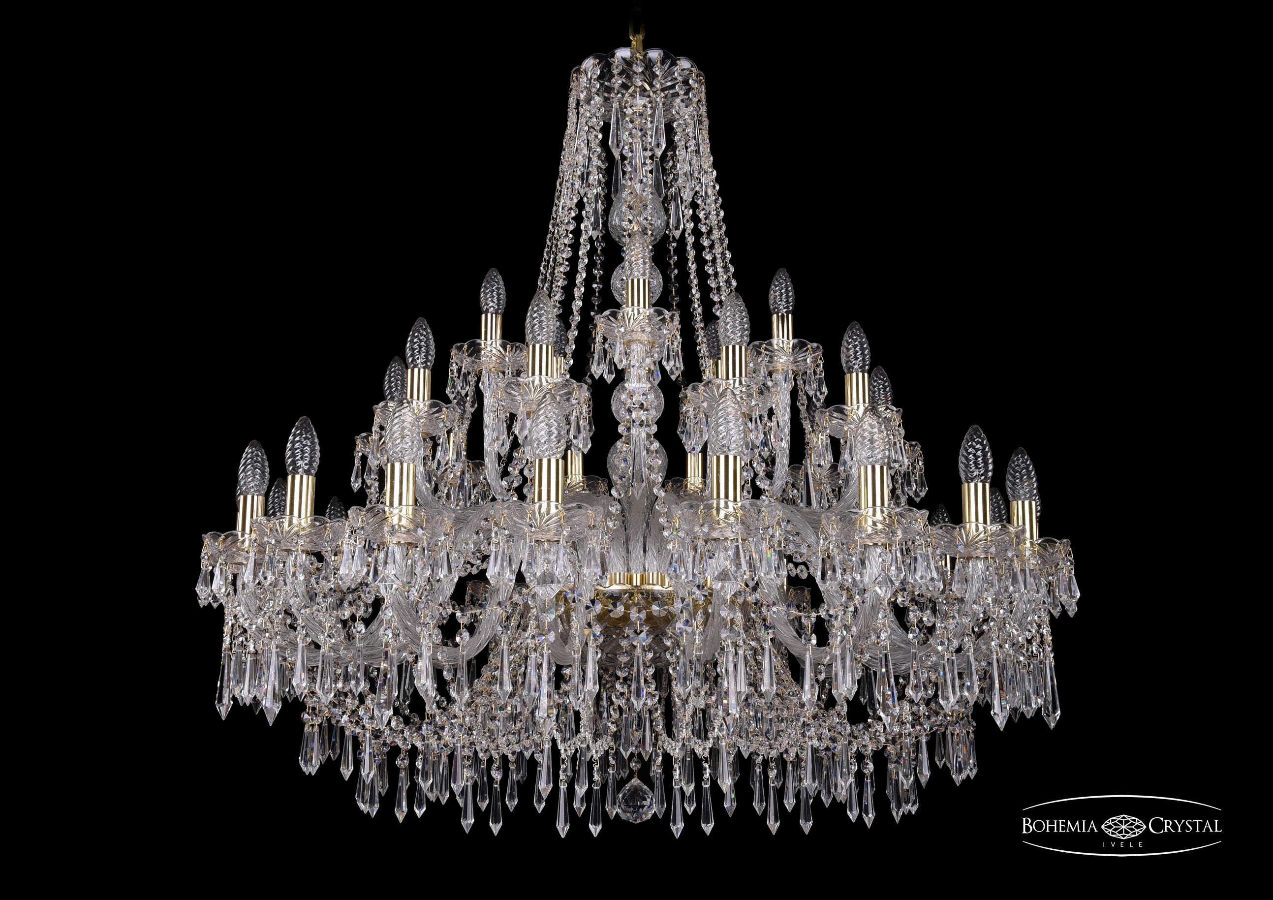 Подвесная хрустальная люстра 1403 Bohemia 1403/20+10+5/360 G
