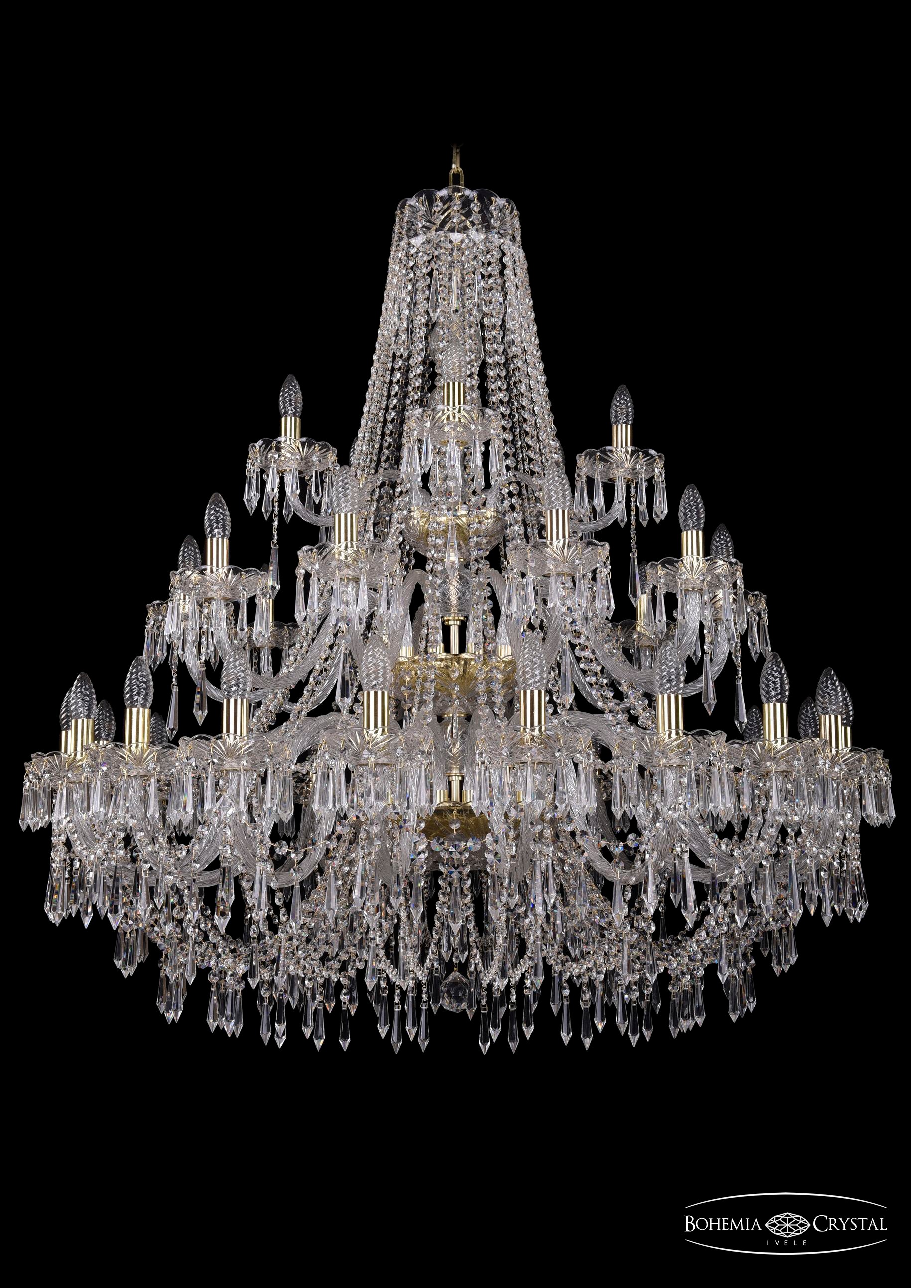 Подвесная хрустальная люстра 1403 Bohemia 1403/20+10+5/400/3d G