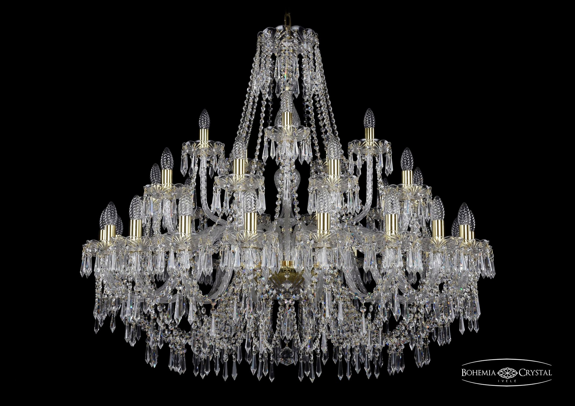 Подвесная хрустальная люстра 1403 Bohemia 1403/20+10+5/400 G