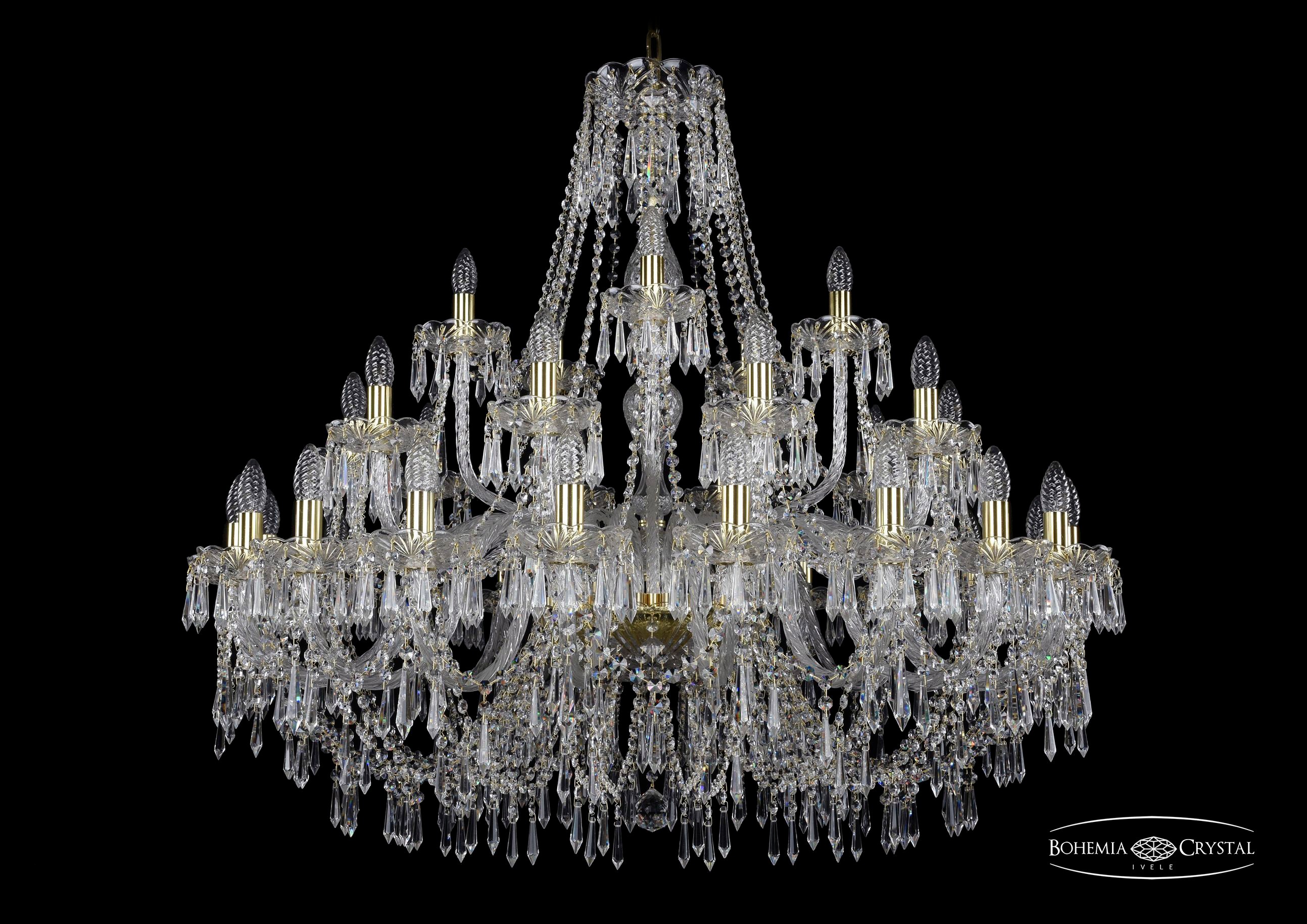 Подвесная хрустальная люстра 1403 Bohemia 1403/20+10+5/400 G