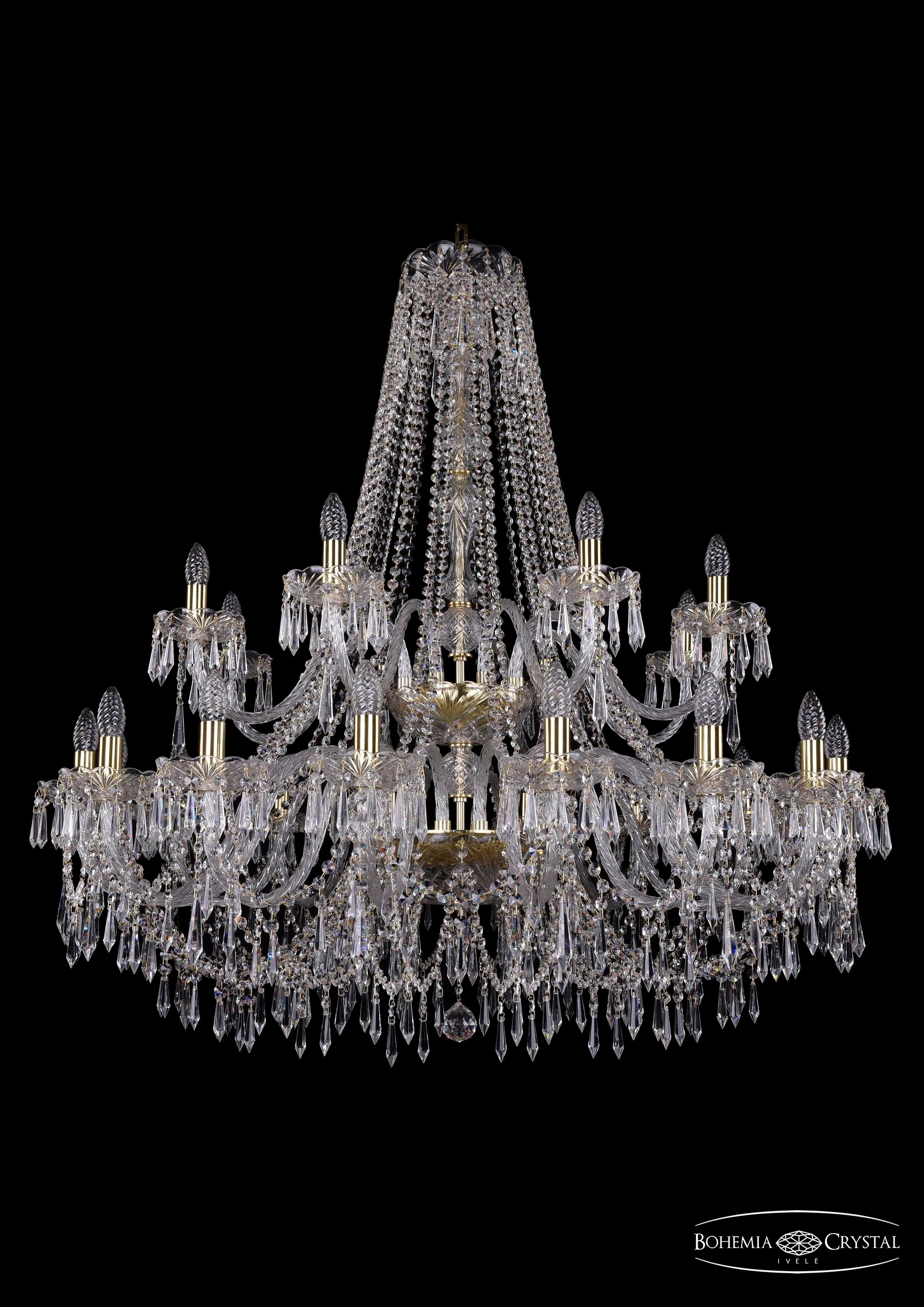 Подвесная хрустальная люстра 1403 Bohemia 1403/20+10/400/2d G