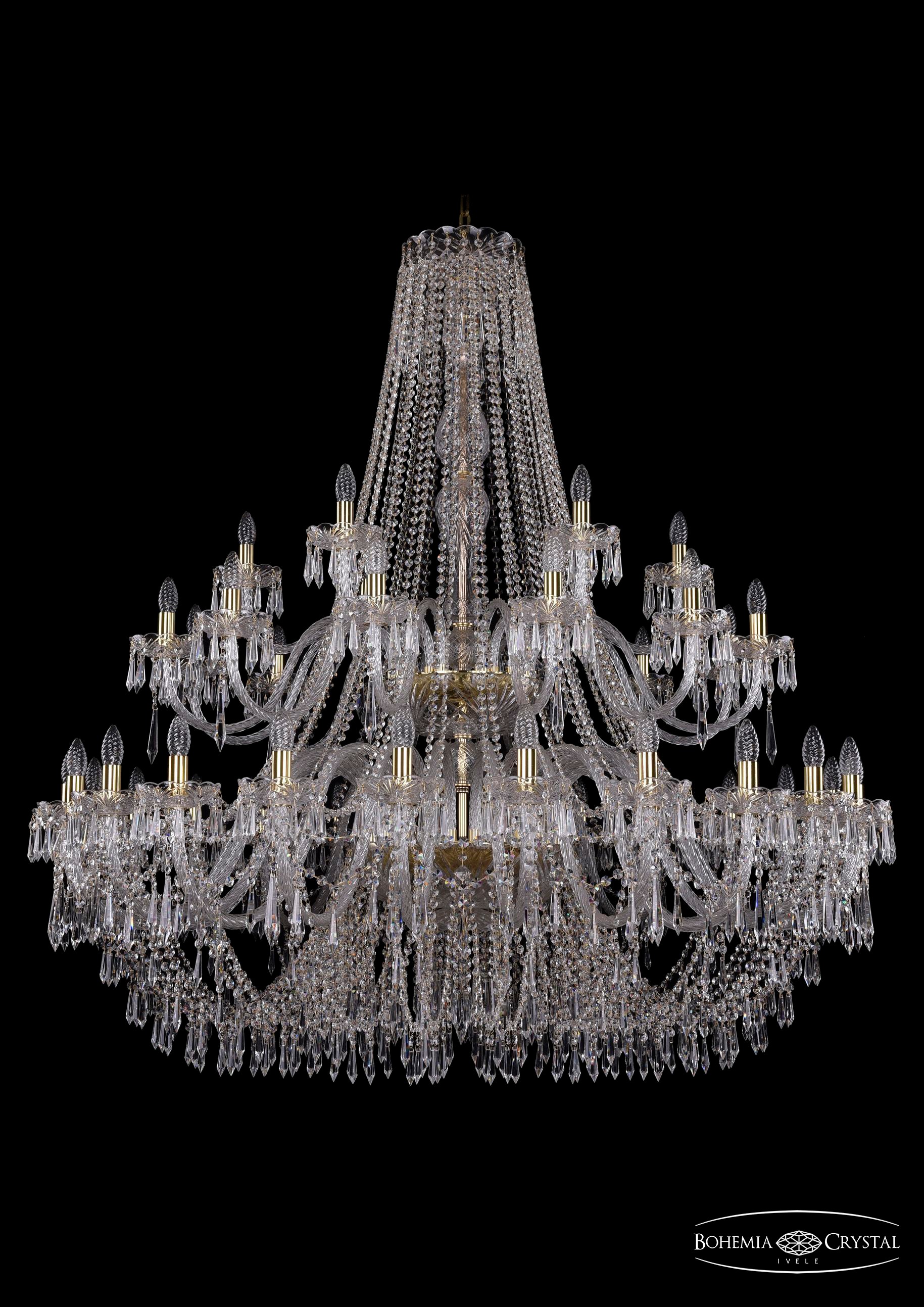 Подвесная хрустальная люстра 1403 Bohemia 1403/24+12+6/530/2d G