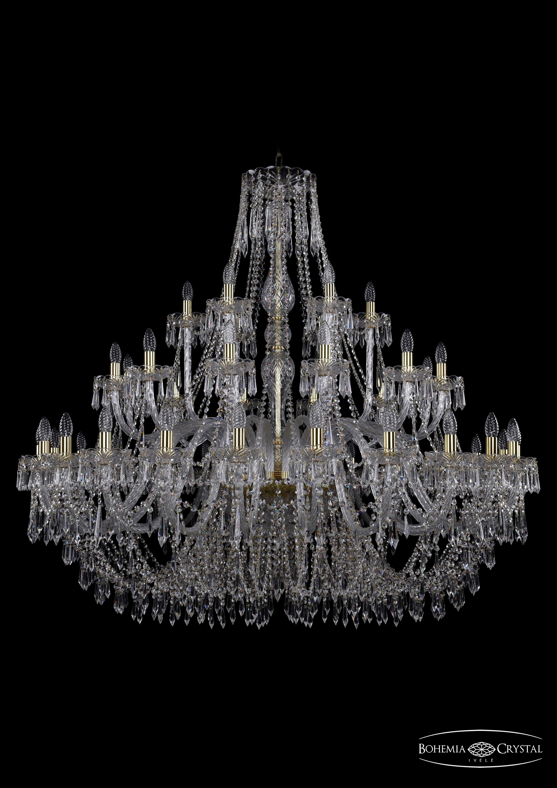 Подвесная хрустальная люстра 1403 Bohemia 1403/24+12+6/530 G
