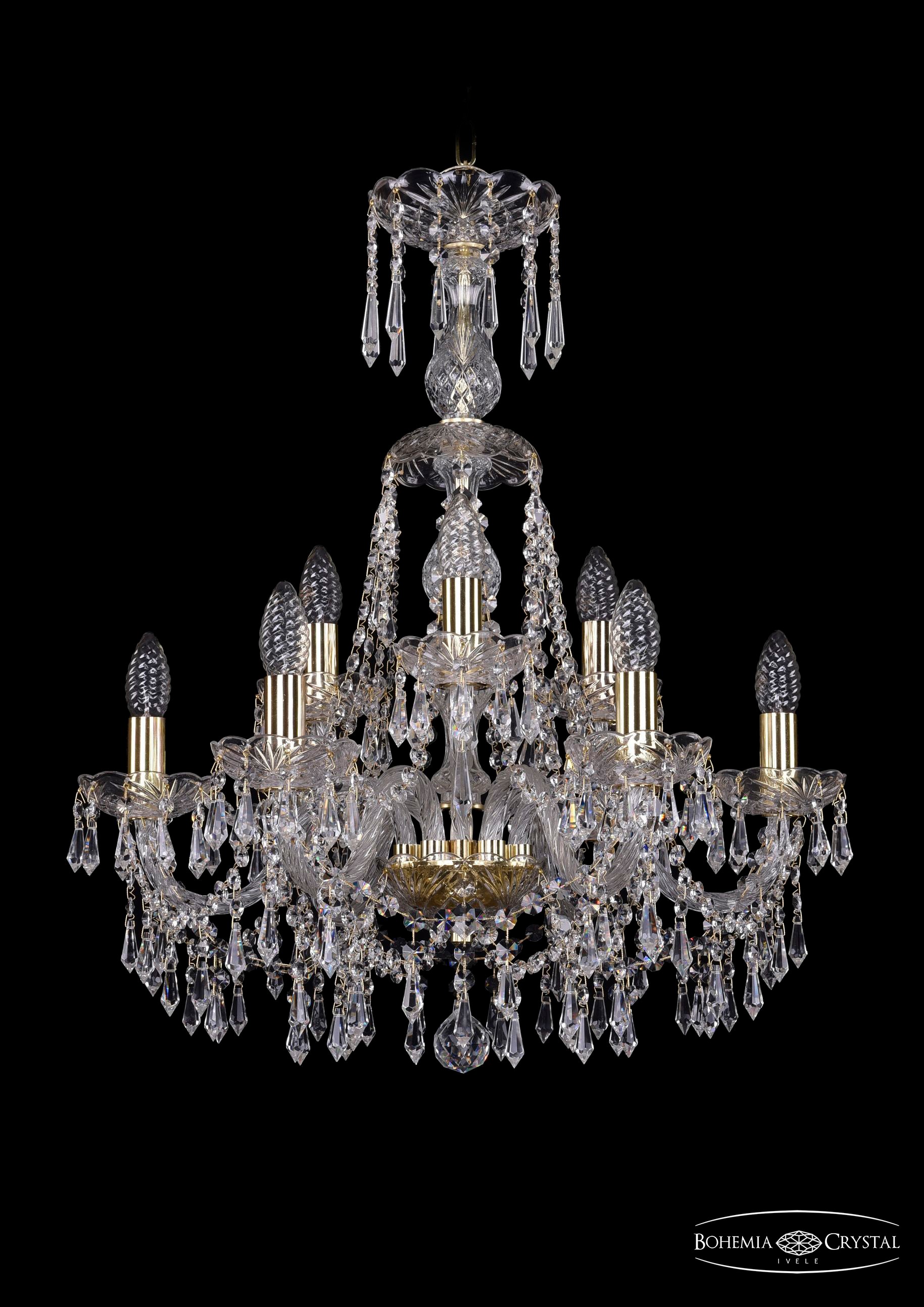 Подвесная хрустальная люстра 1403 Bohemia 1403/6+3/195/XL-65 G